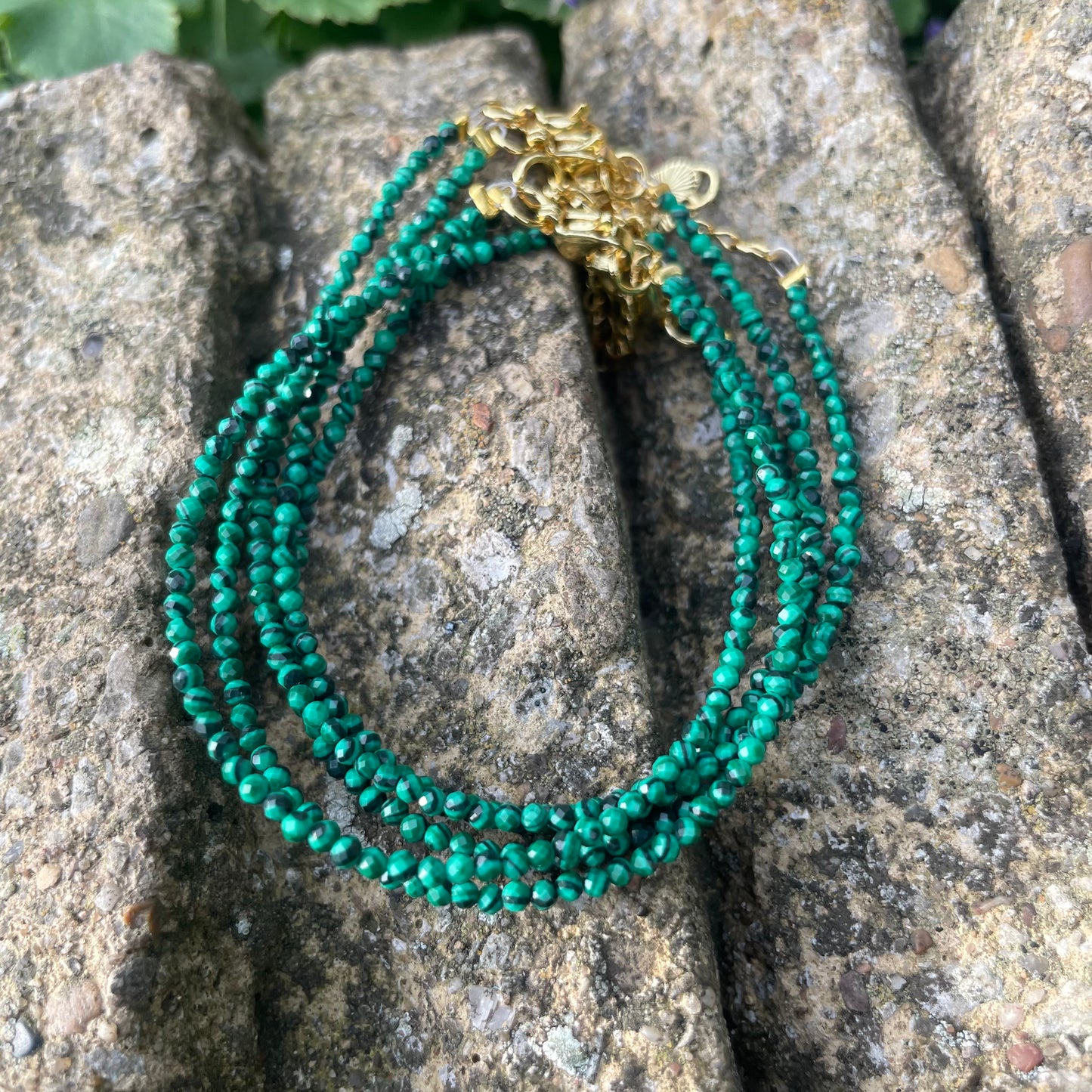 Malachite Minimalist Bracelet 🦚