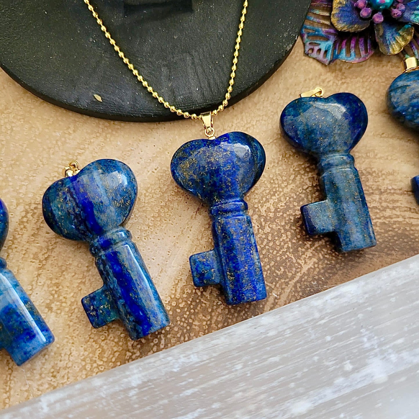 Lapis Lazuli Guidance Key Pendant 🔐