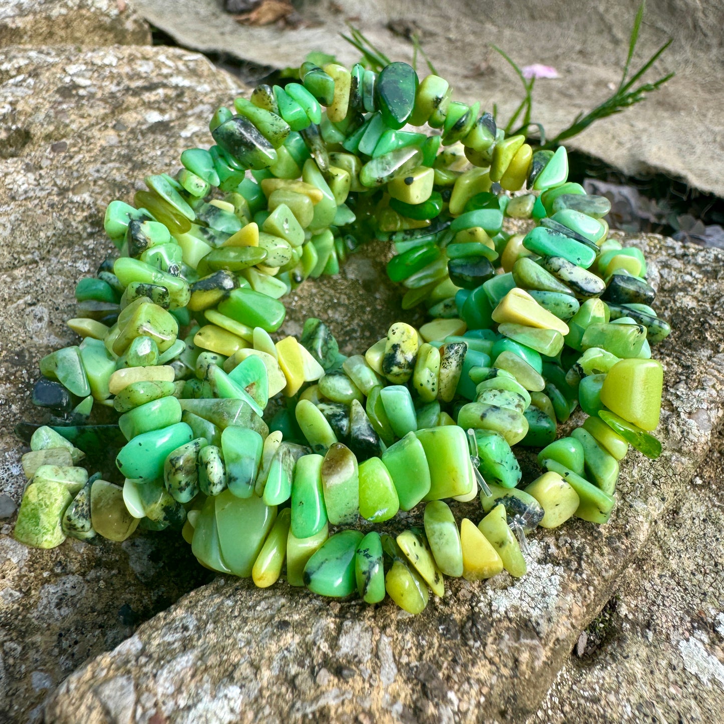 Chrysoprase Chip Bracelet