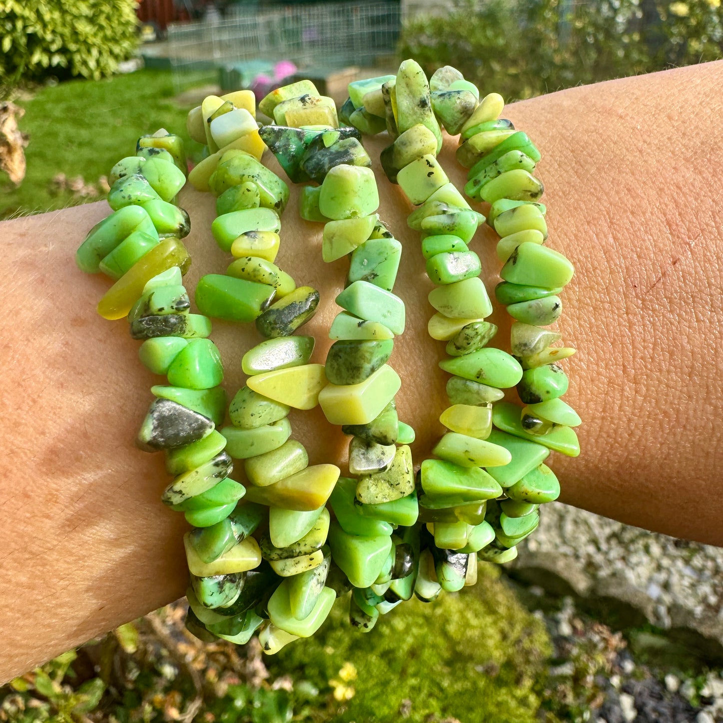 Chrysoprase Chip Bracelet