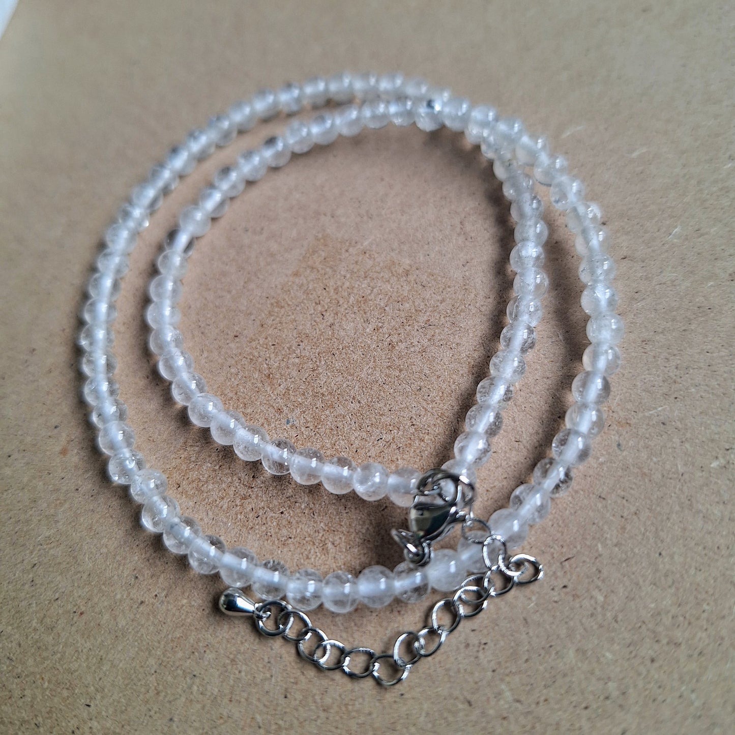 Clear Quartz 4mm bead Choker