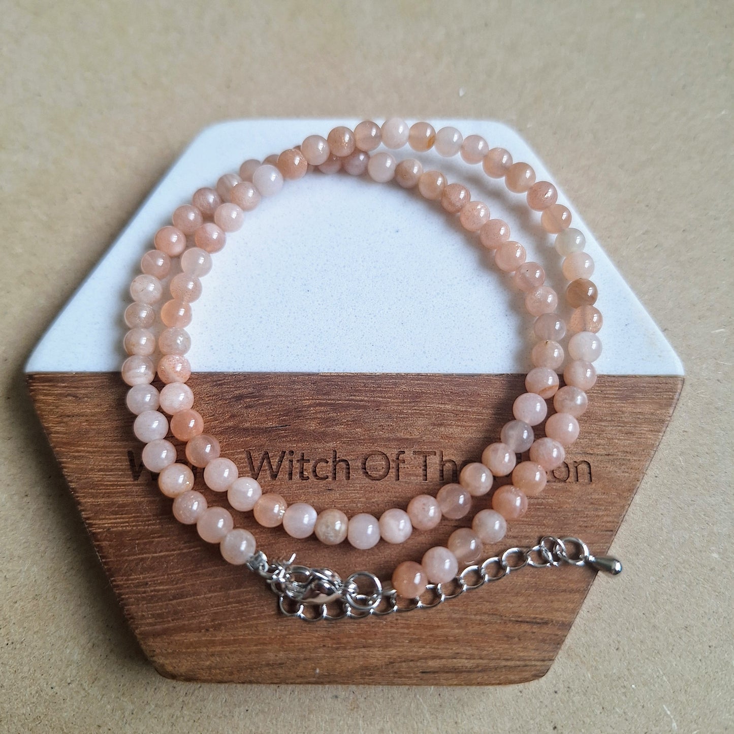 Sunstone Choker 3mm bead Necklace
