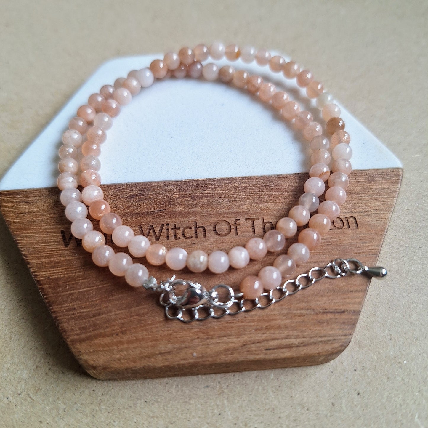 Sunstone Choker 3mm bead Necklace