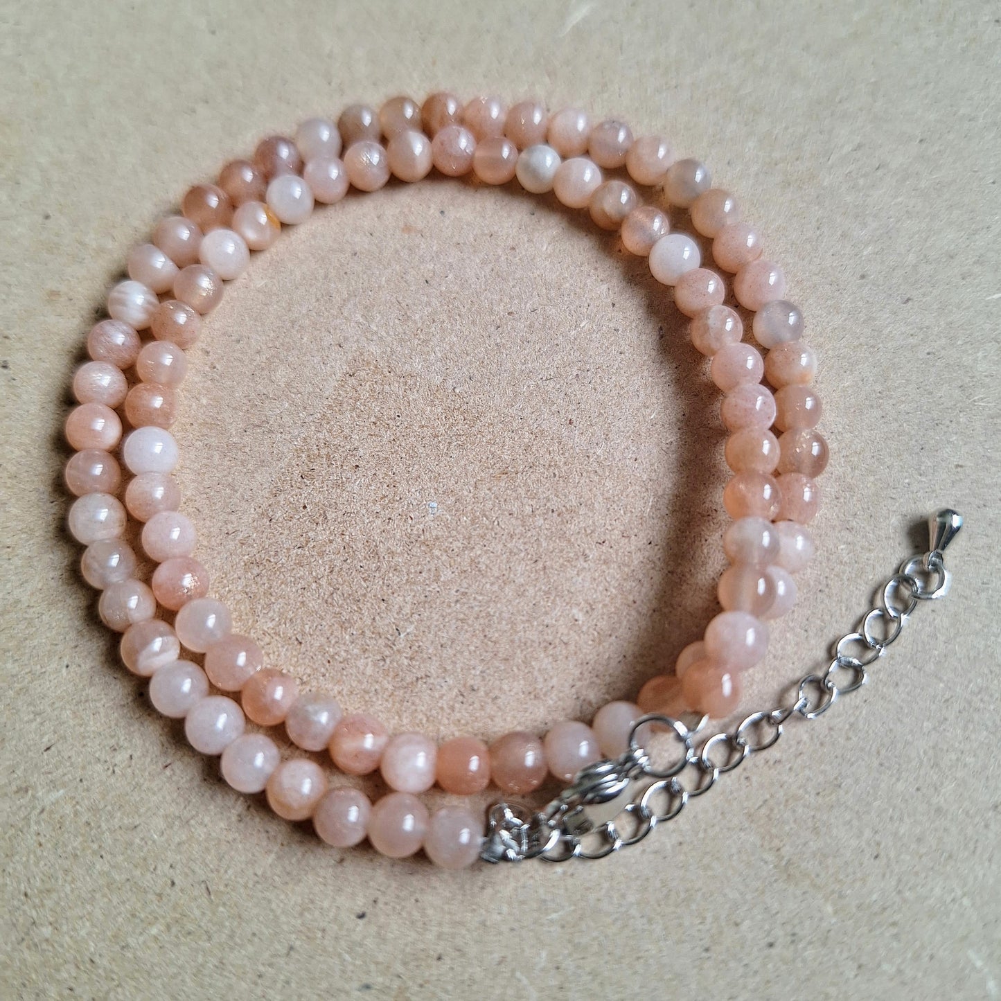 Sunstone Choker 3mm bead Necklace