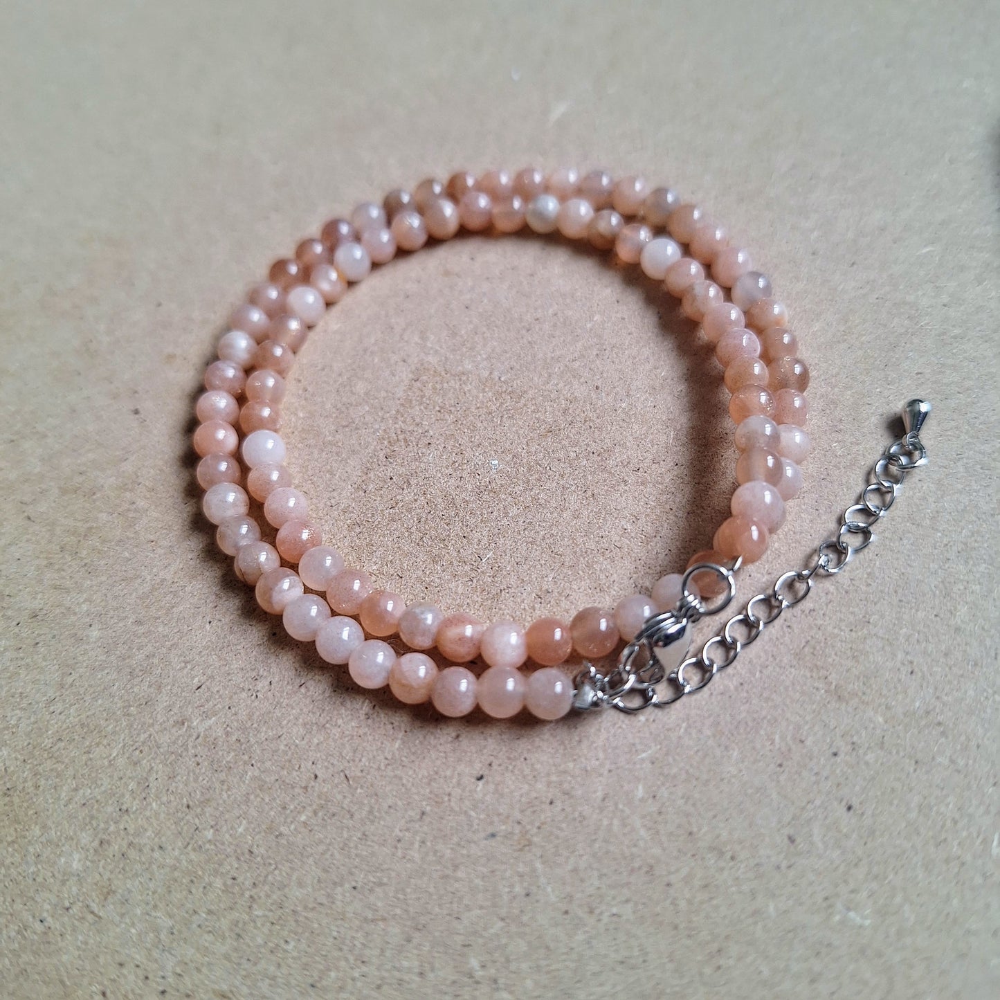 Sunstone Choker 3mm bead Necklace