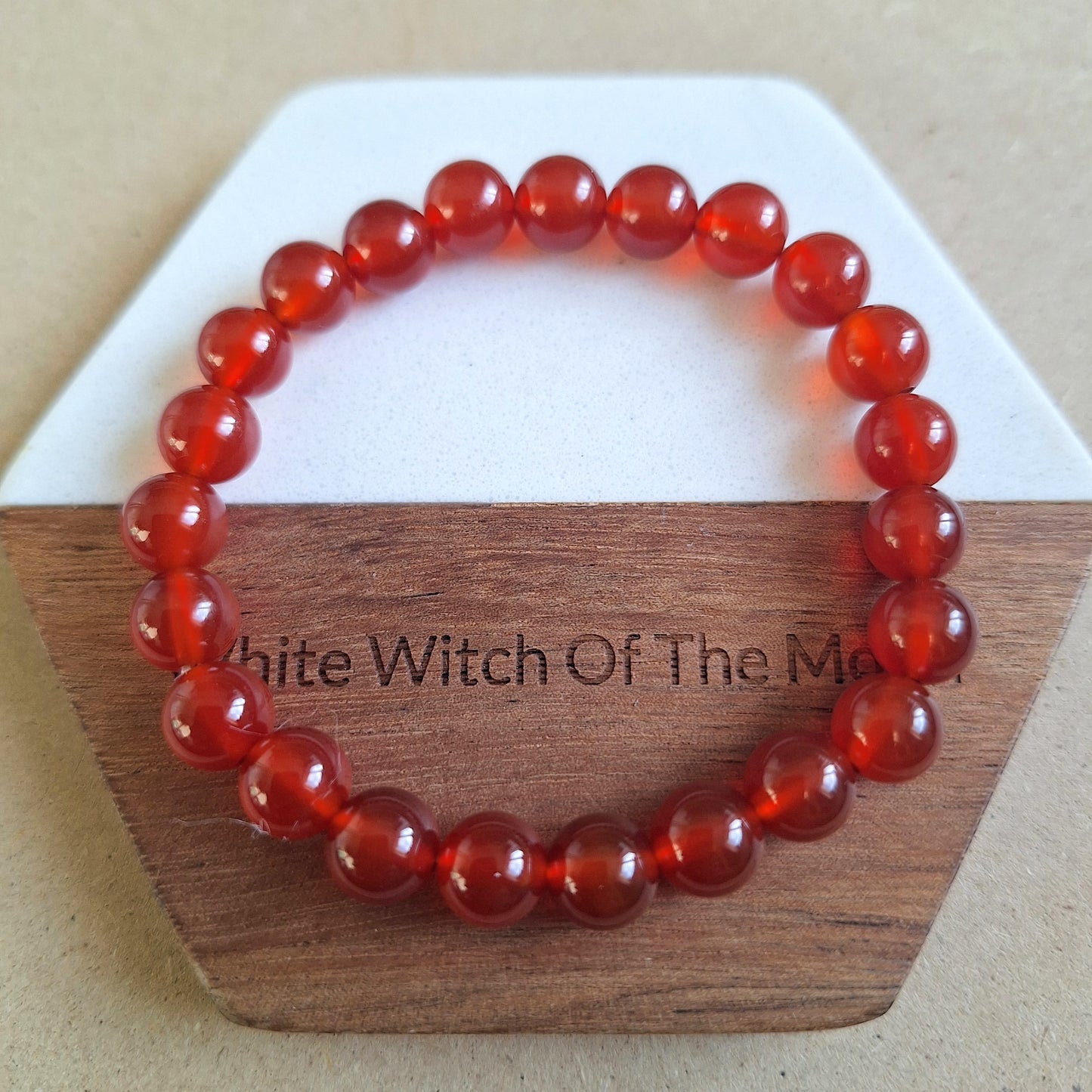 carnelian bracelet natural stone crystal healing stretchy stacking sacral chakra jewellery gift for him or her