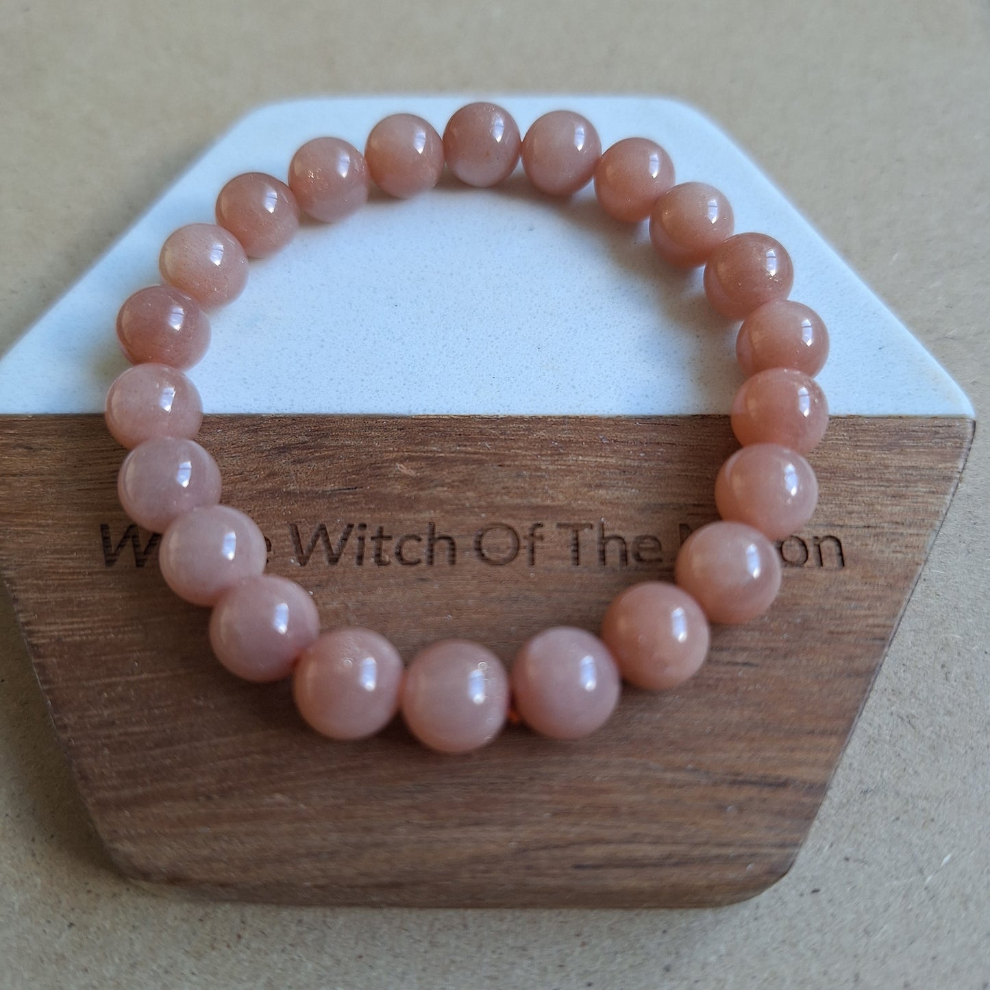 Sunstone Beaded Bracelet 8mm