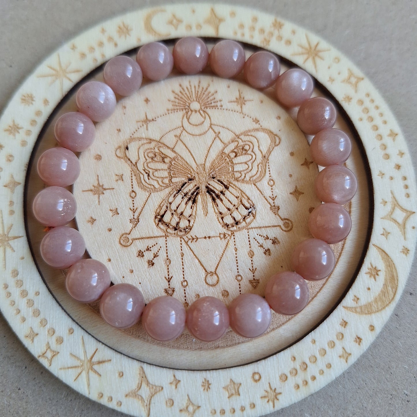 Sunstone Beaded Bracelet 8mm