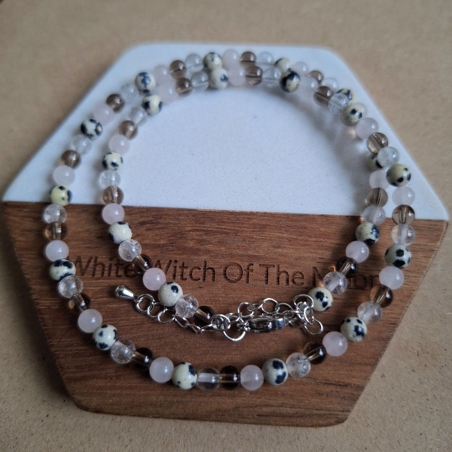 Past trauma choker adjustable Necklace 4mm bead