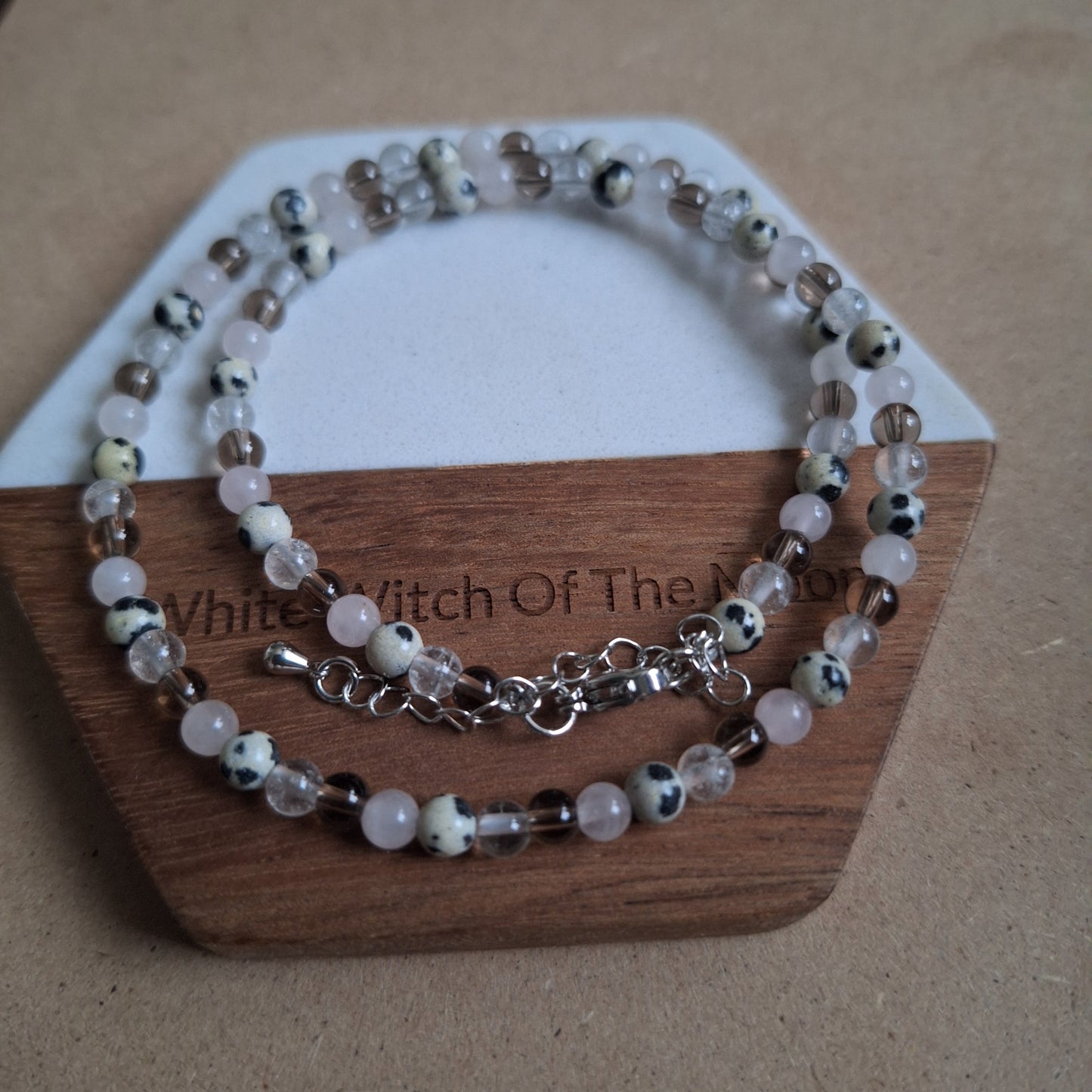 Past trauma choker adjustable Necklace 4mm bead