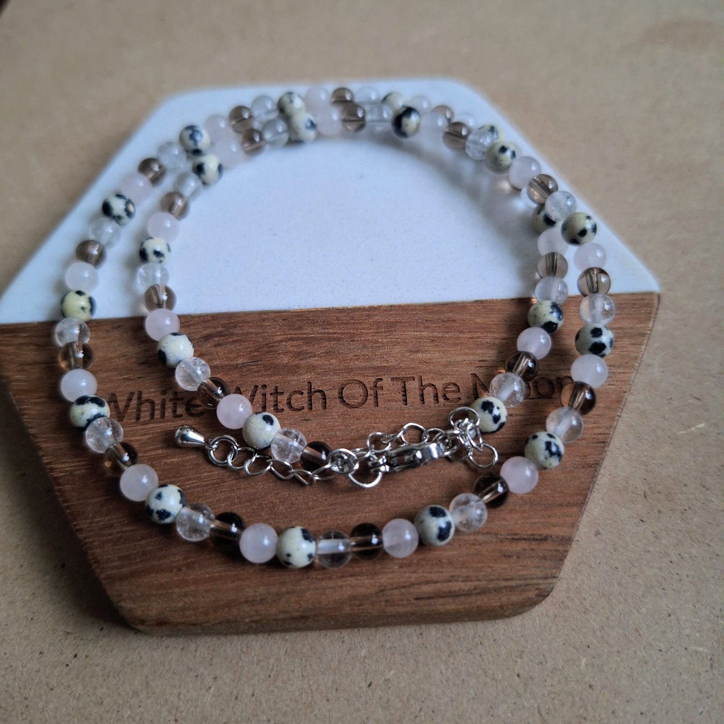 Past trauma choker adjustable Necklace 4mm bead