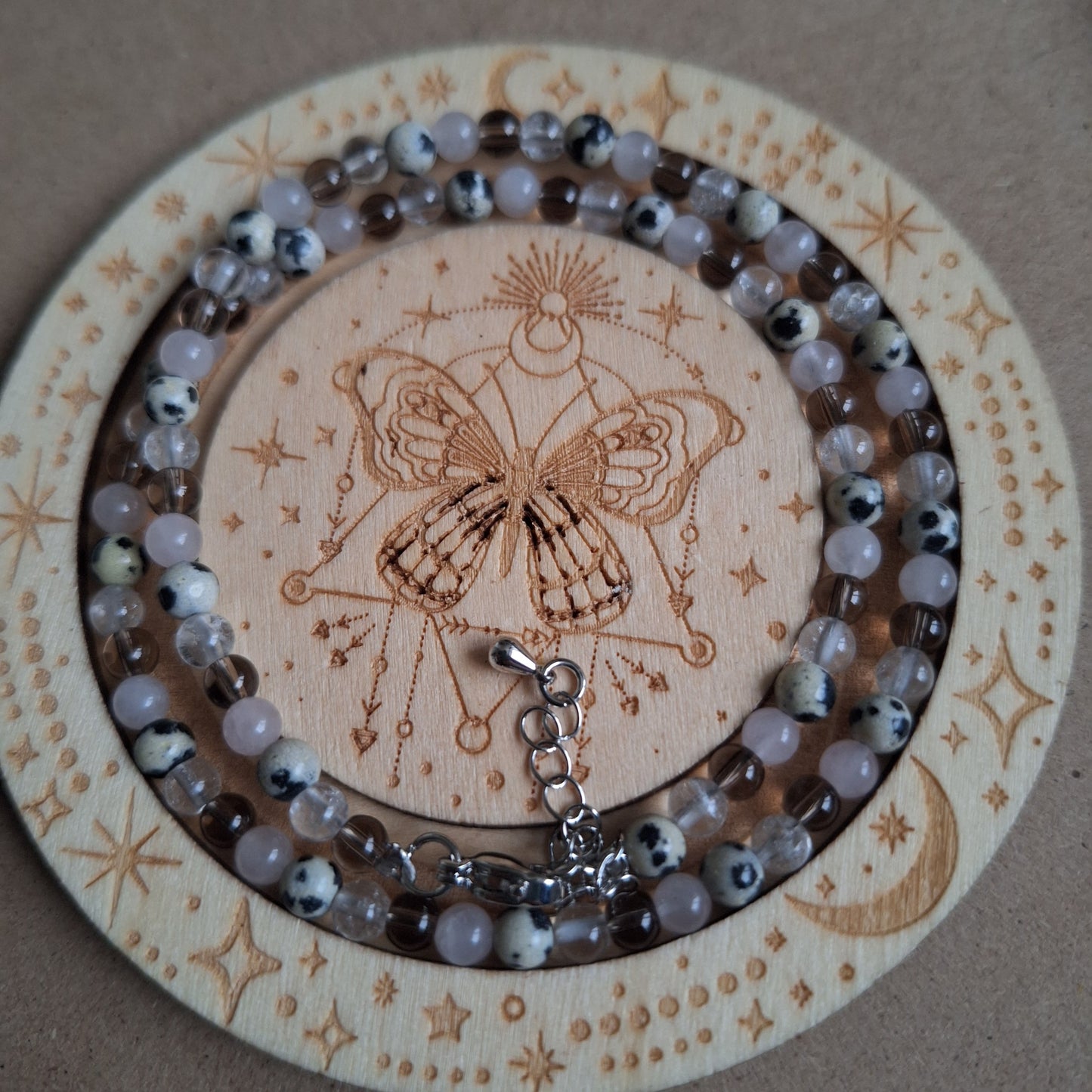 Past trauma choker adjustable Necklace 4mm bead