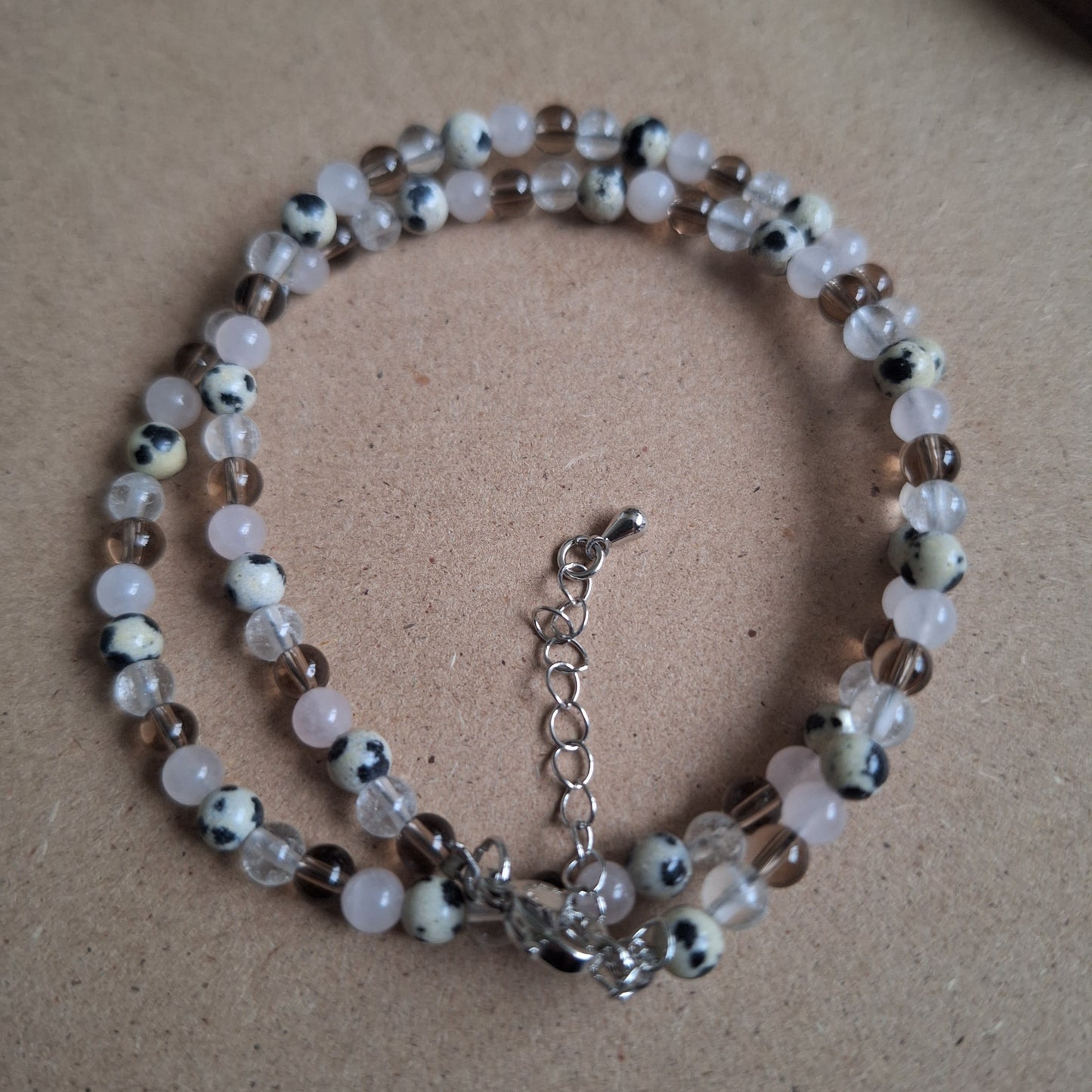 Past trauma choker adjustable Necklace 4mm bead