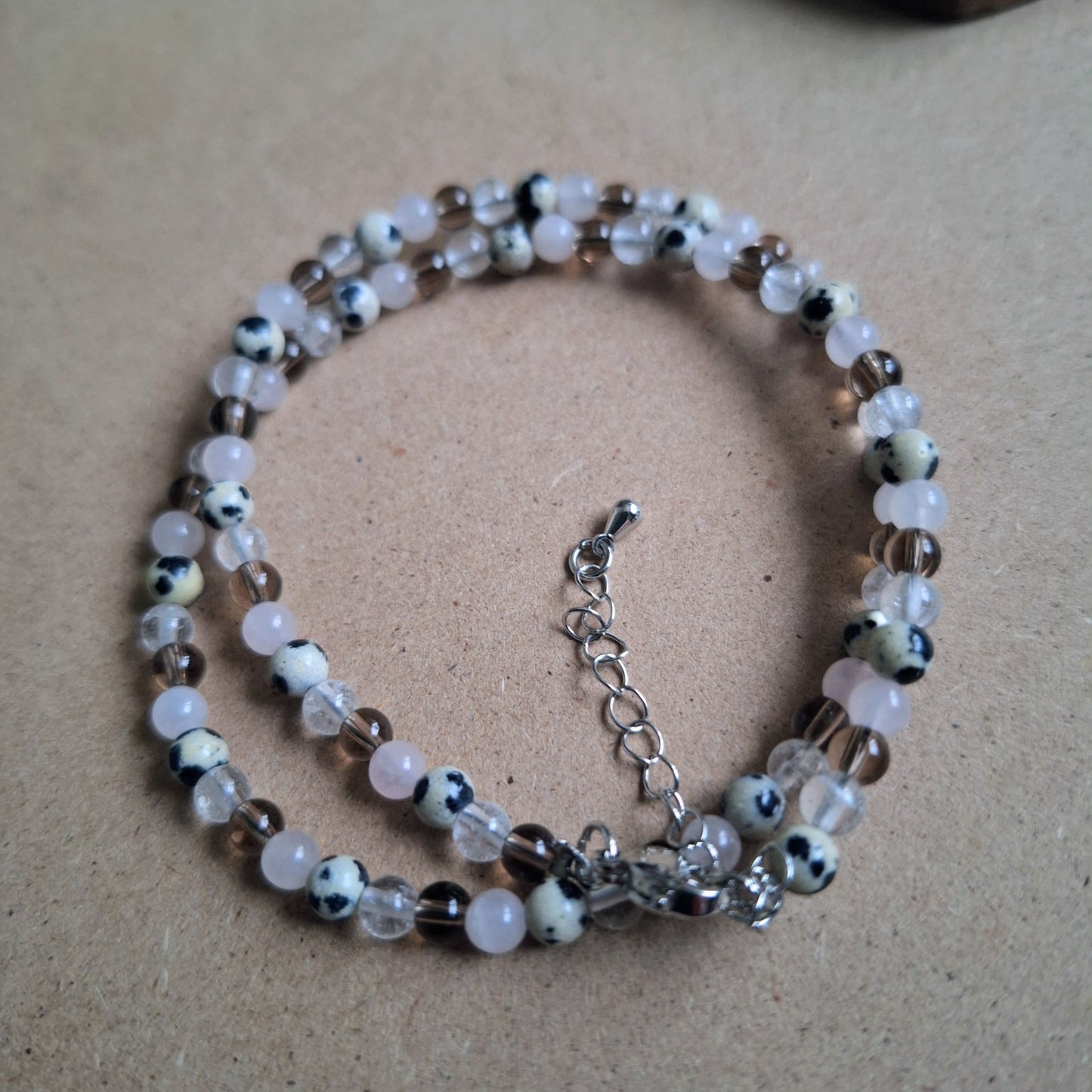 Past trauma choker adjustable Necklace 4mm bead