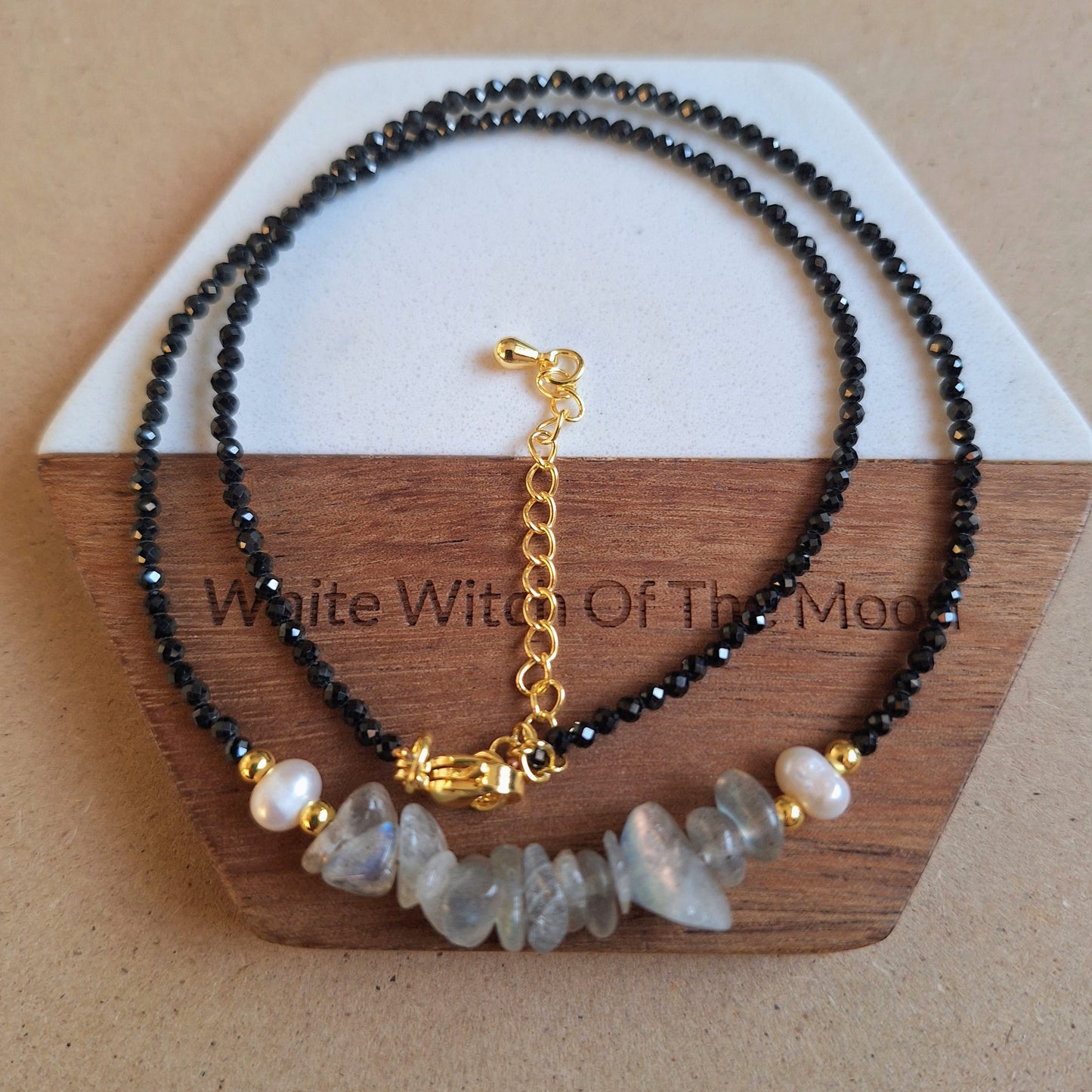 Black Tourmaline and Labradorite Choker Necklace
