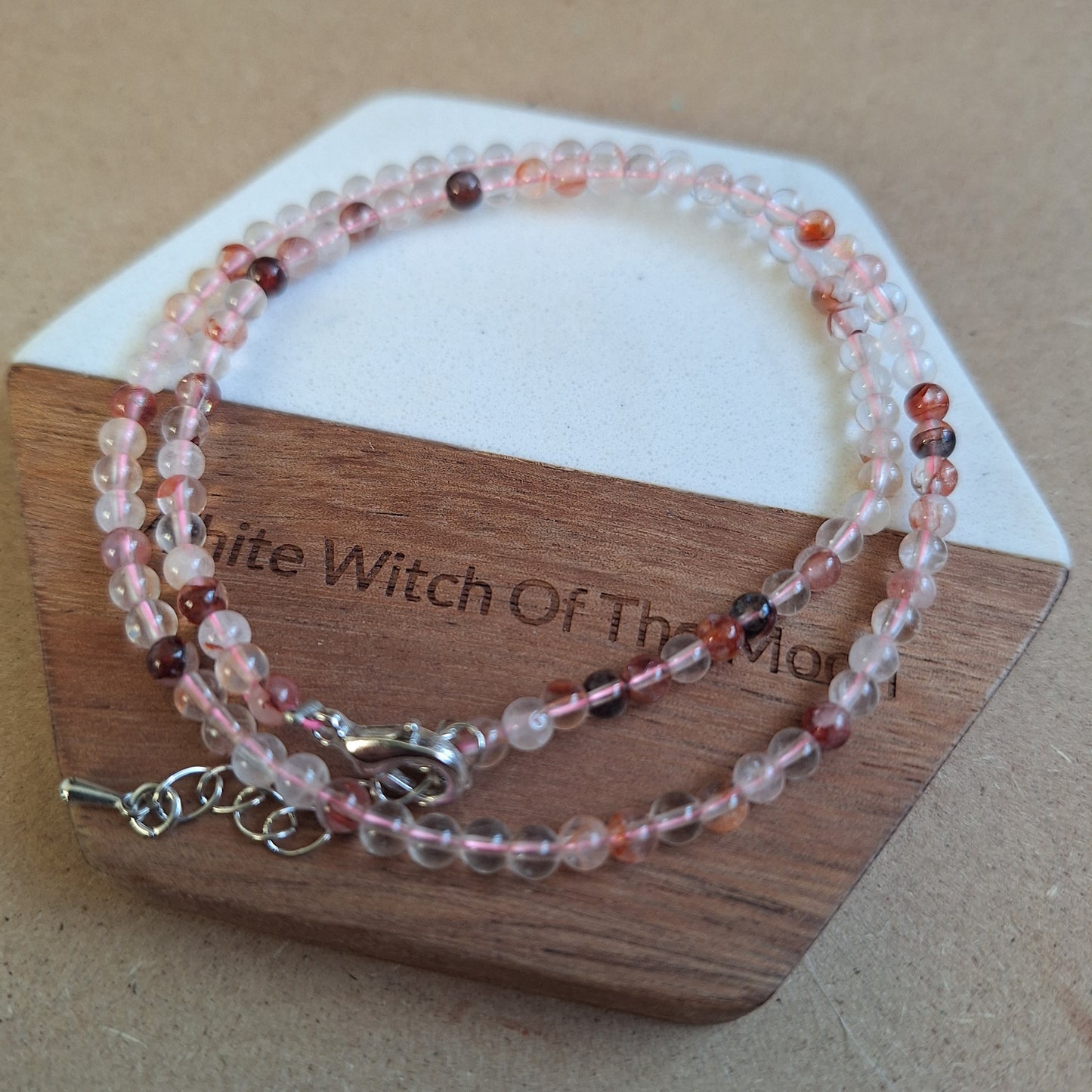Hematoid Fire Quartz Choker Necklace