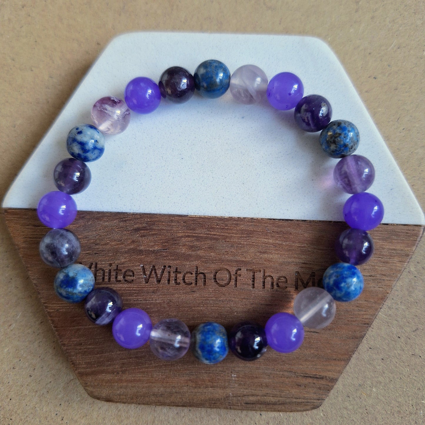 Third Eye Chakra bracelet Crystal healing gift for him or her jewellery for men or women witchy jewelry