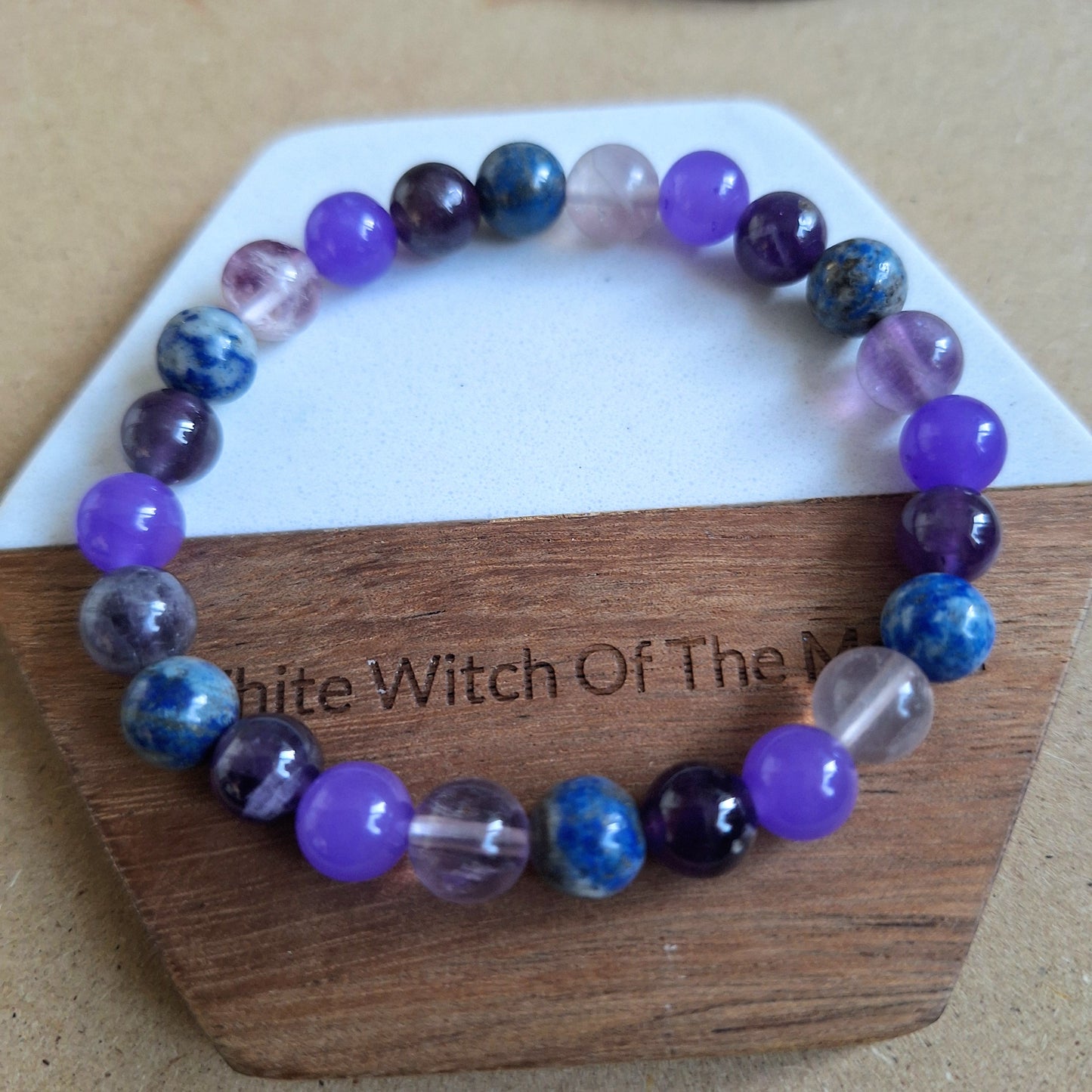 Third Eye Chakra bracelet Crystal healing gift for him or her jewellery for men or women witchy jewelry
