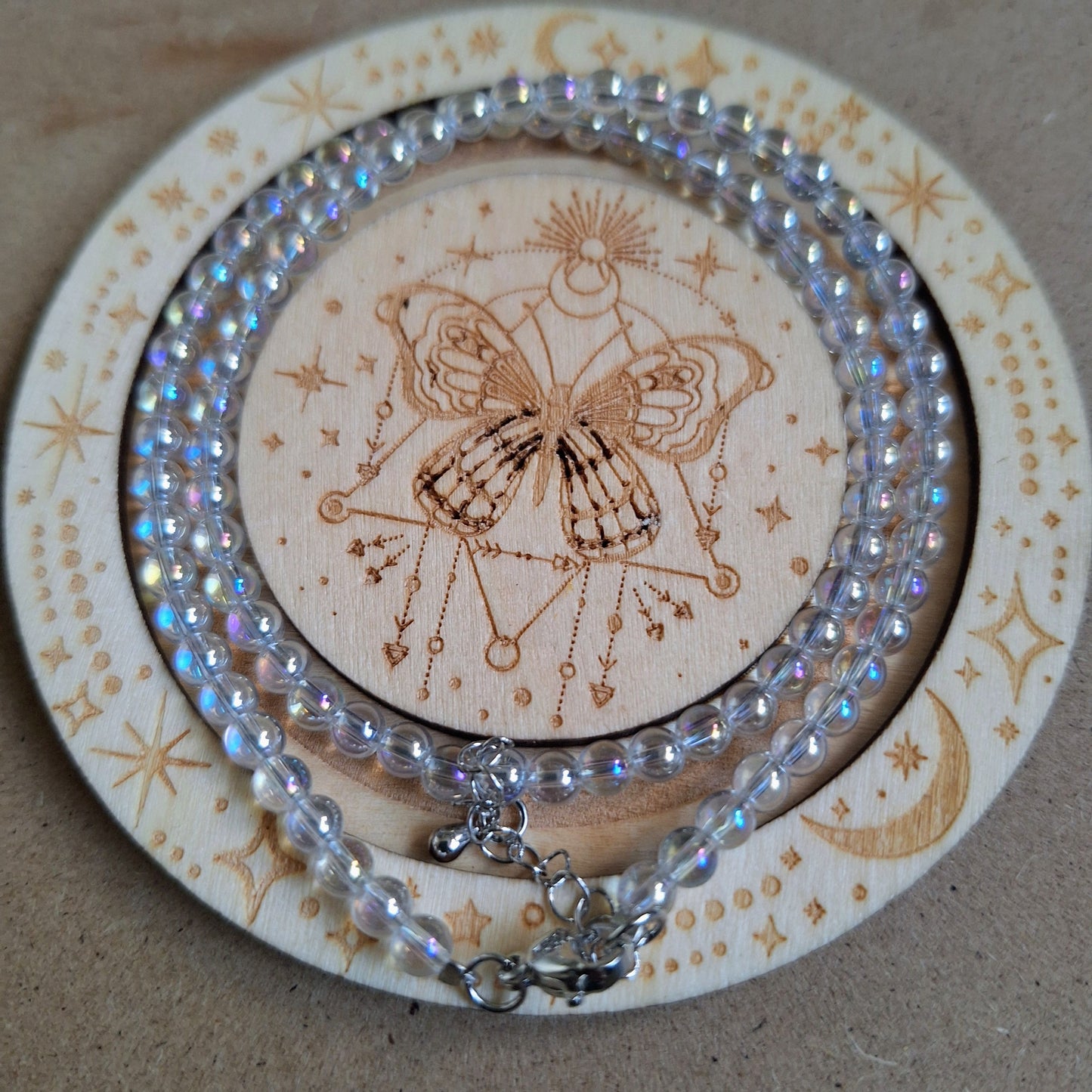 Angel Aura Quartz Choker 4mm bead