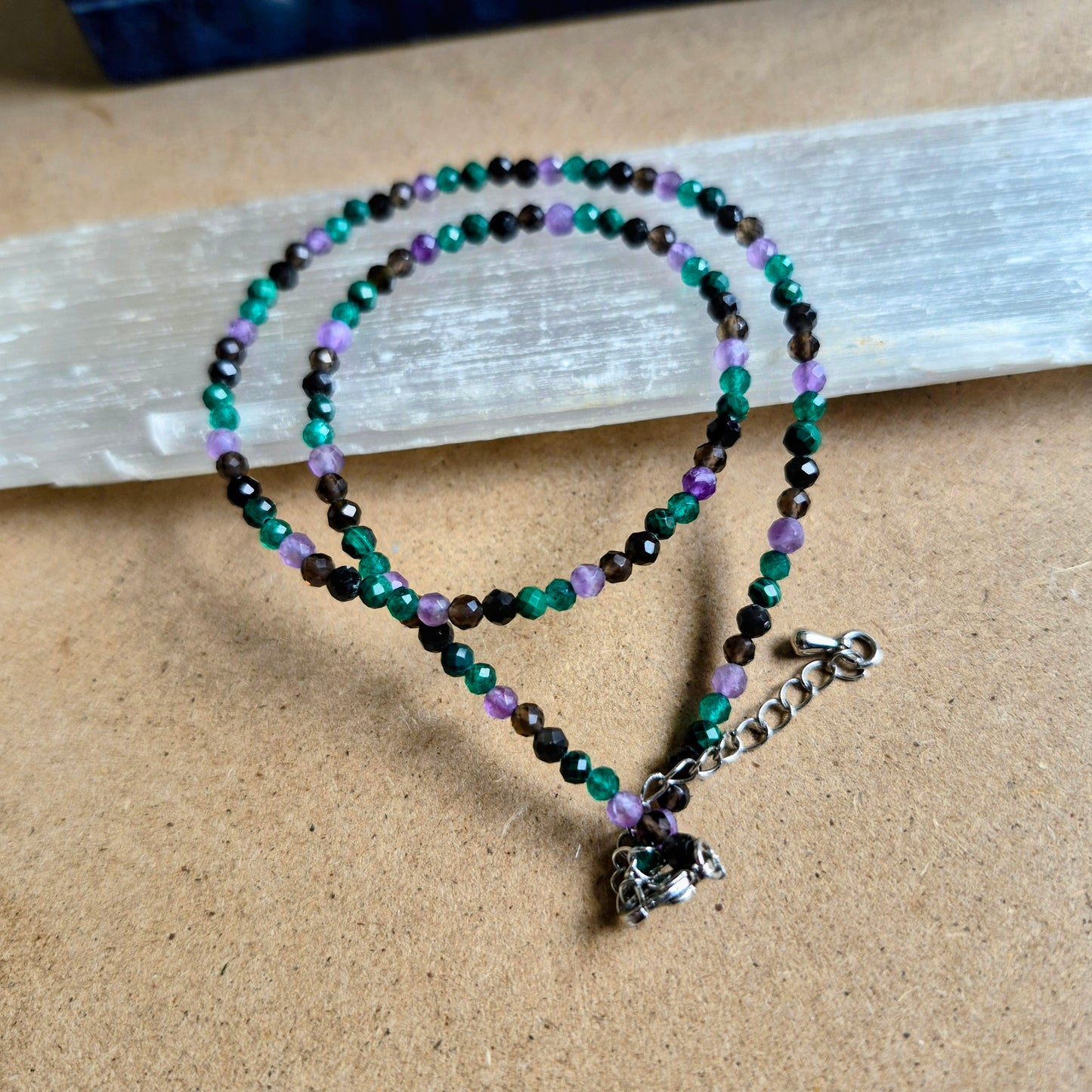 Curse Breaking Choker 3mm faceted bead Necklace