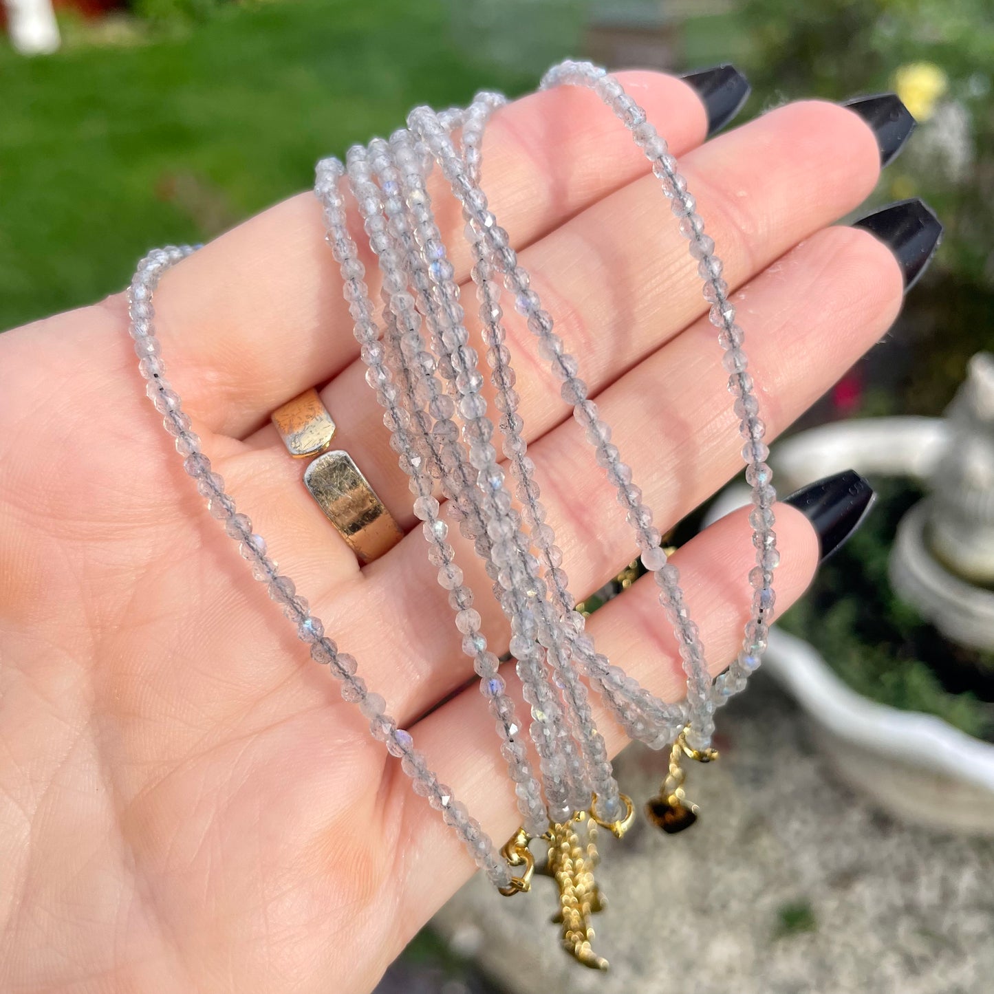 Labradorite Minimalist Bracelet π