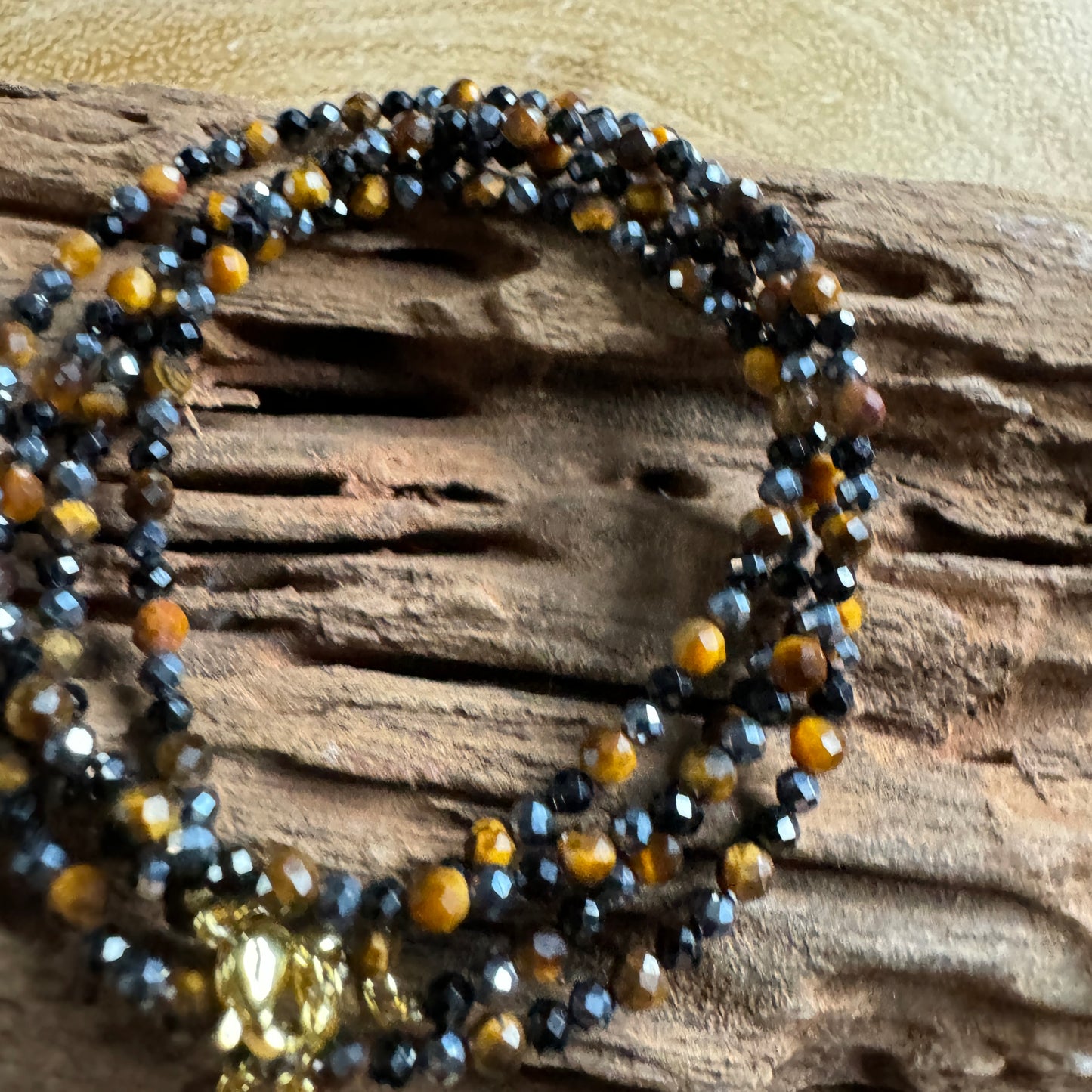 Ultimate Protection Choker Necklace - Tigers Eye, Hematite & Black Tourmaline