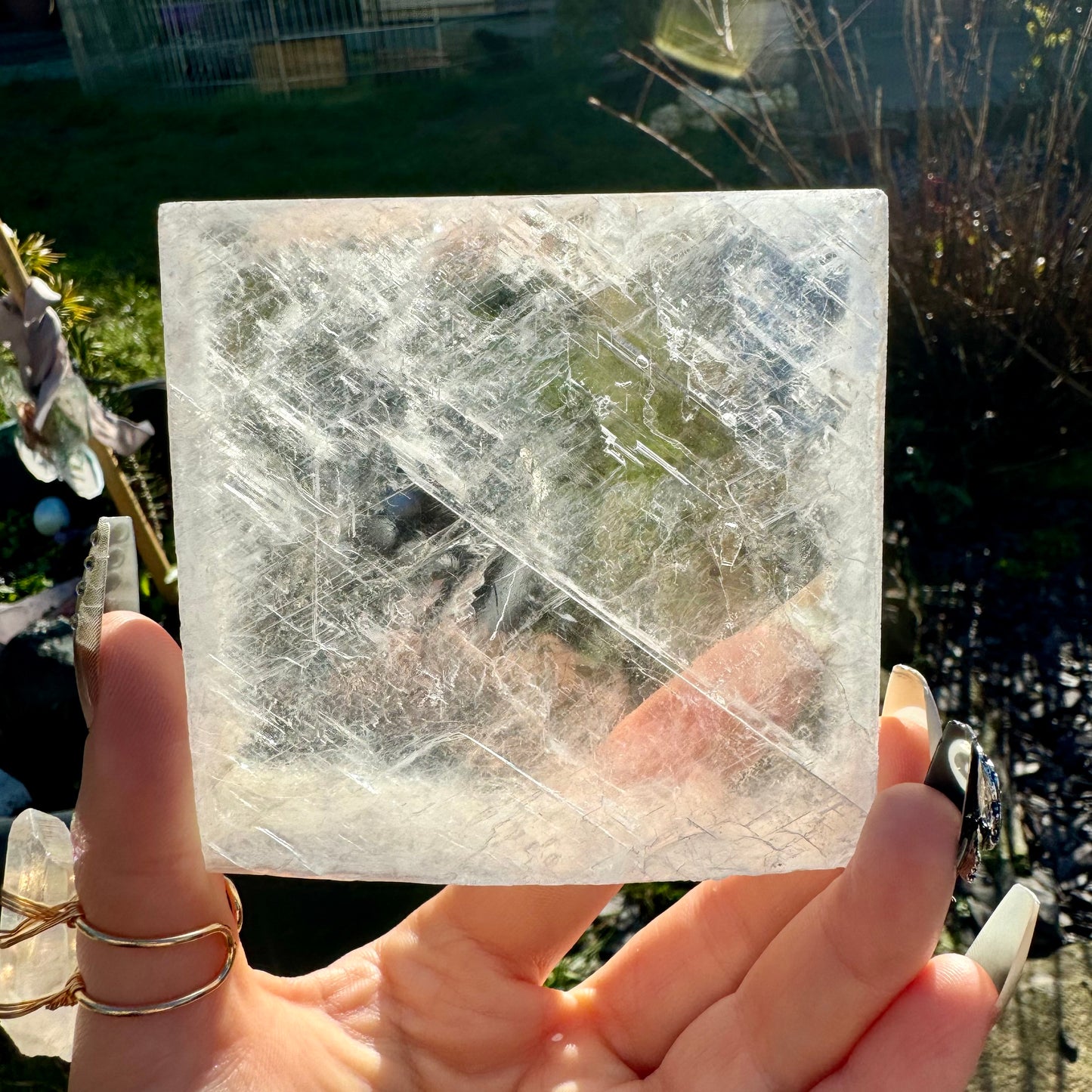 Clear Selenite Crystal Cleansing & Charging Slabs 11cm