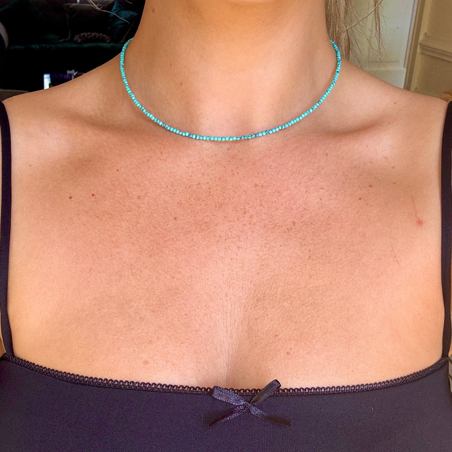 Turquoise Howlite Choker Necklace