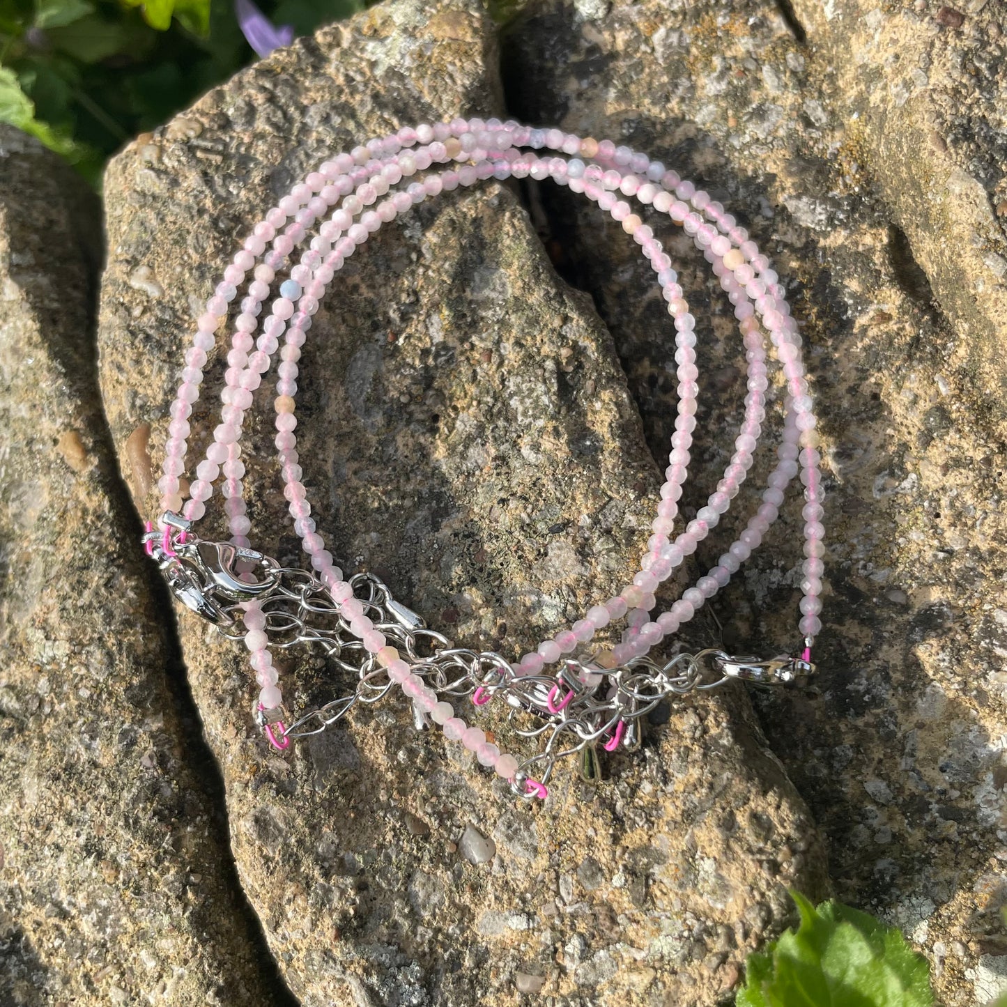 Morganite Minimalist Bracelet π