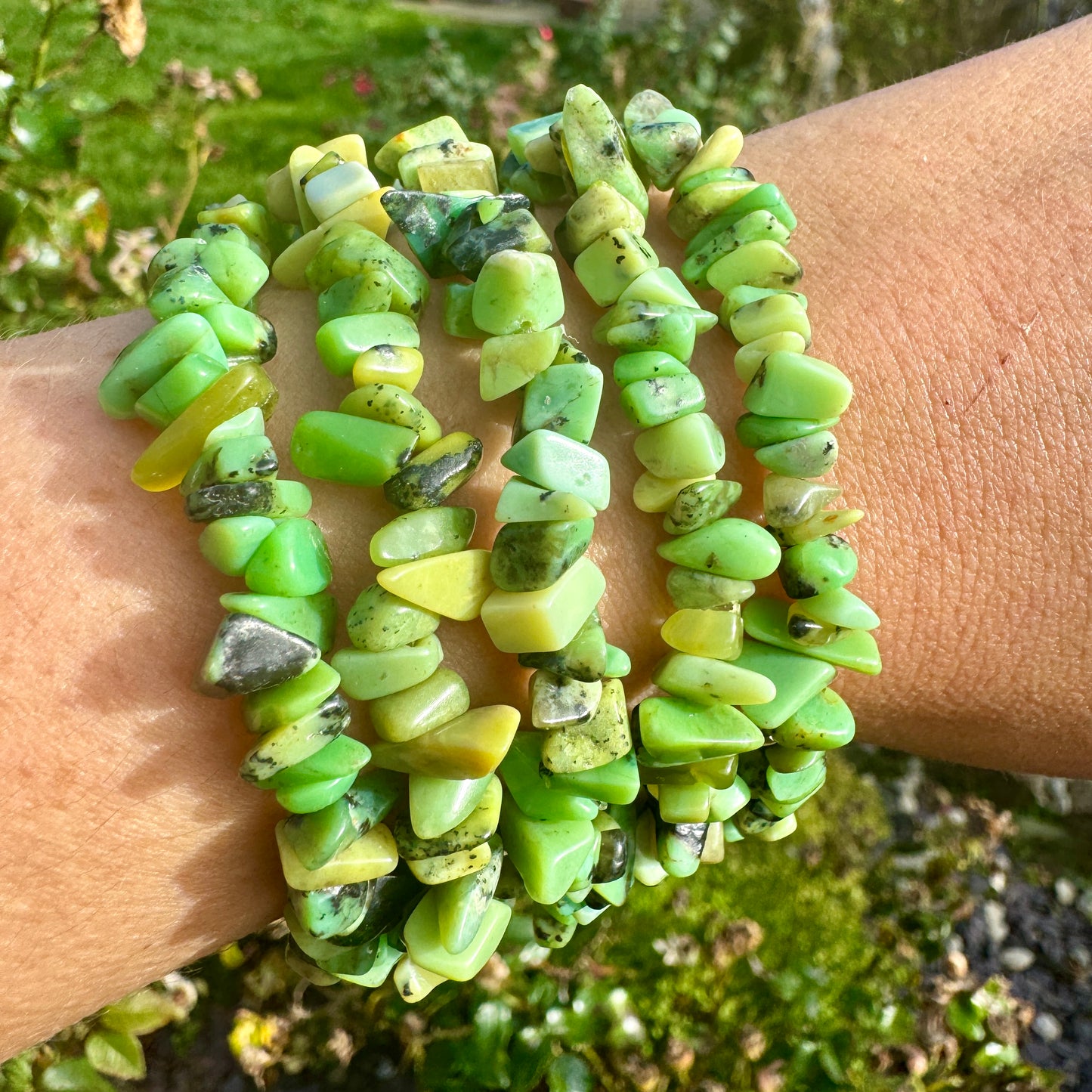 Chrysoprase Chip Bracelet