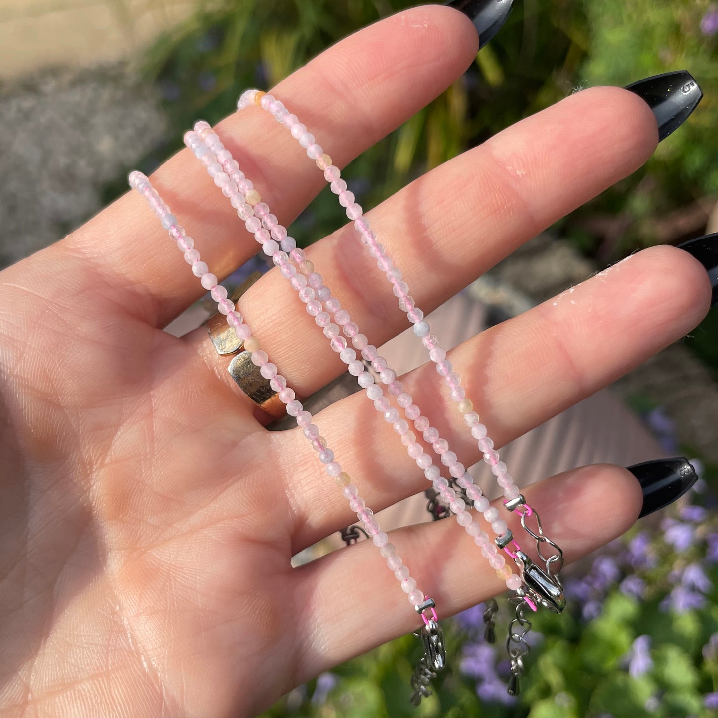 Morganite Minimalist Bracelet π