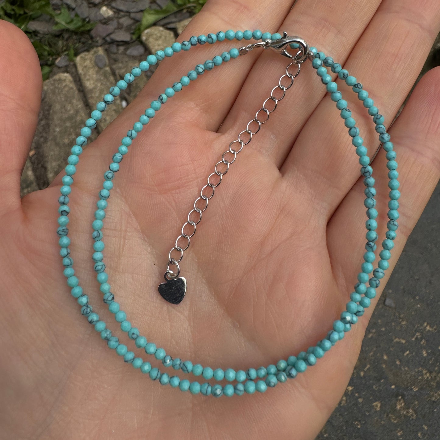 Turquoise Howlite Choker Necklace