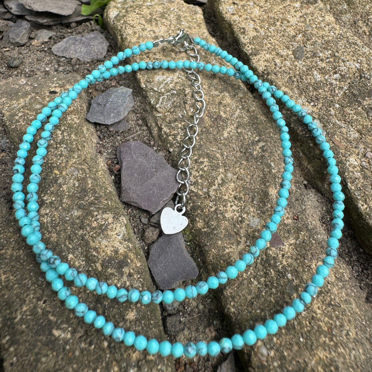Turquoise Howlite Choker Necklace