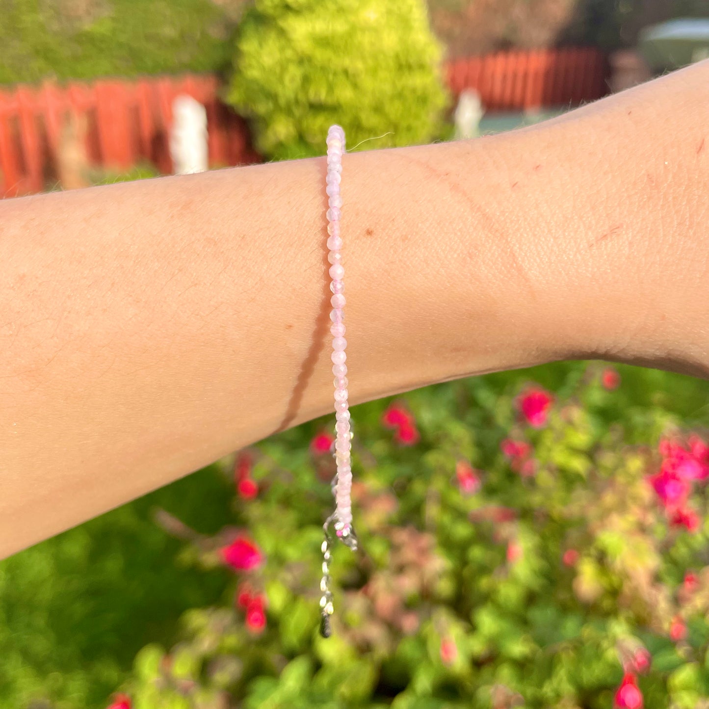 Morganite Minimalist Bracelet π
