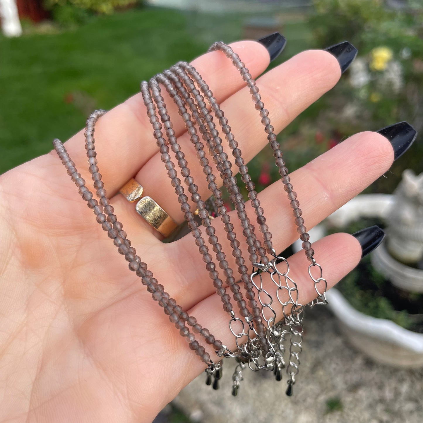 Smoky Quartz Minimalist Bracelet 🤎