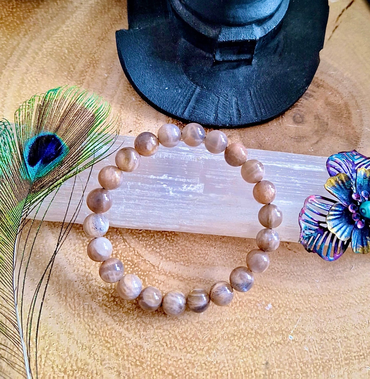 Moonstone Beaded Bracelet