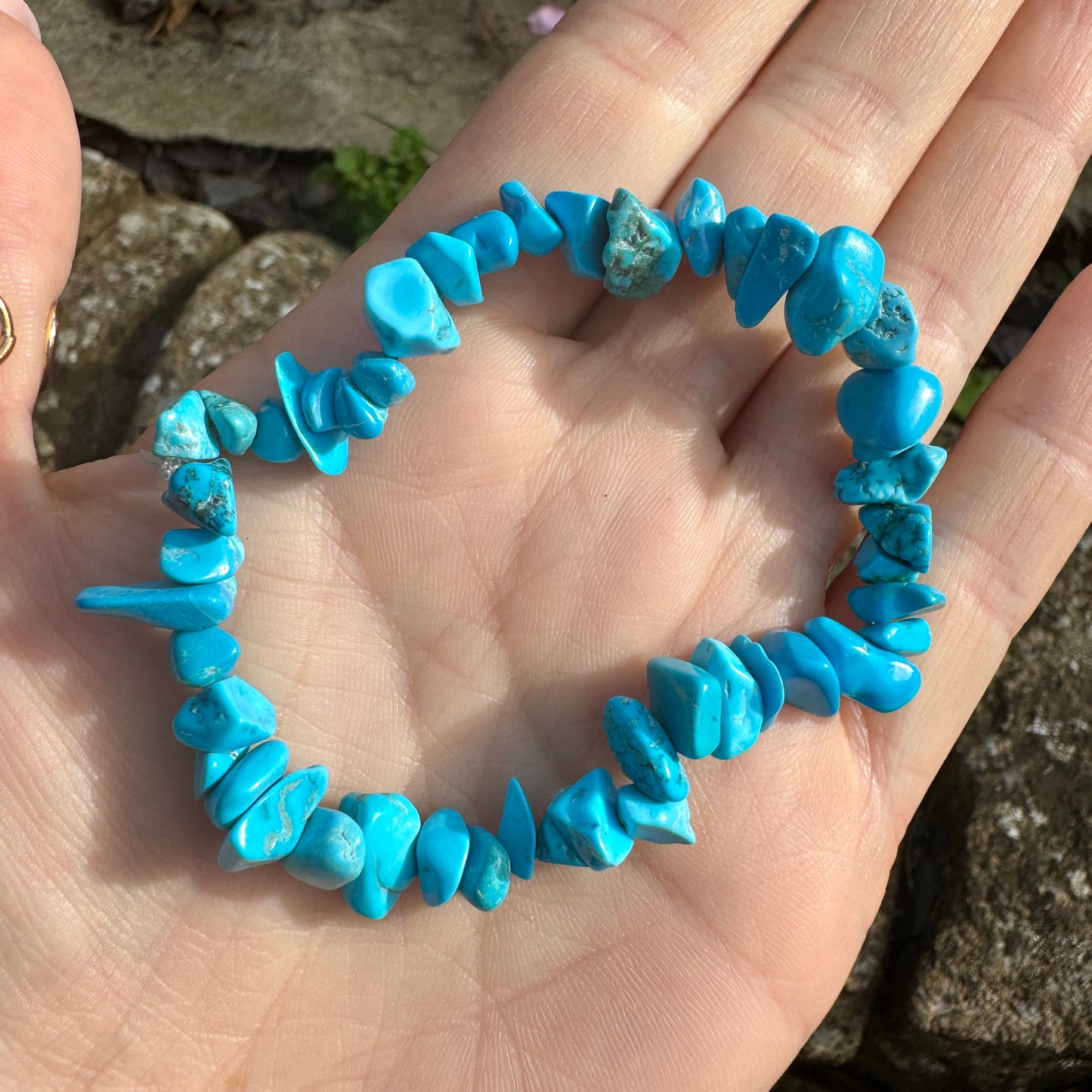 Turquoise Howlite Chip Bracelet