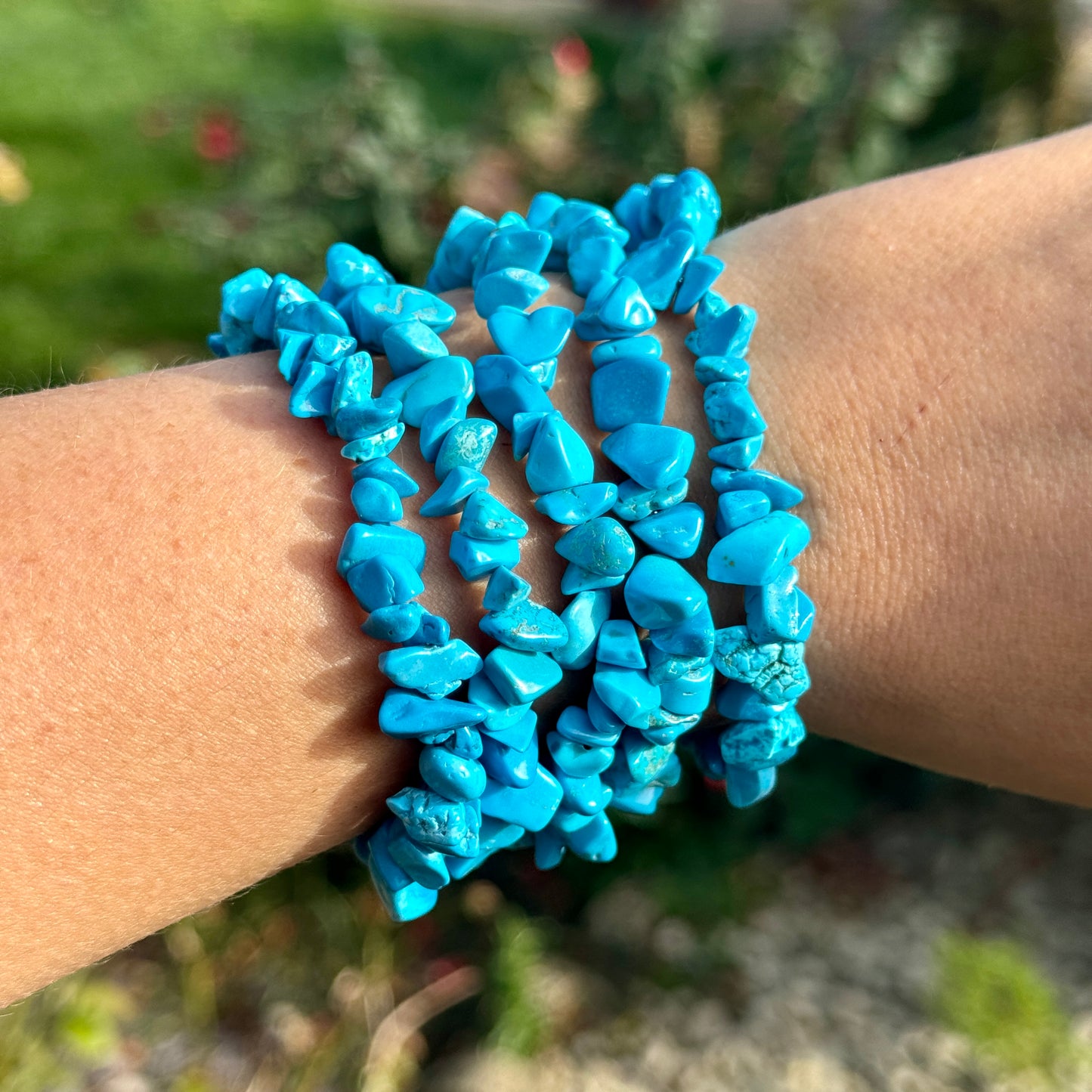 Turquoise Howlite Chip Bracelet