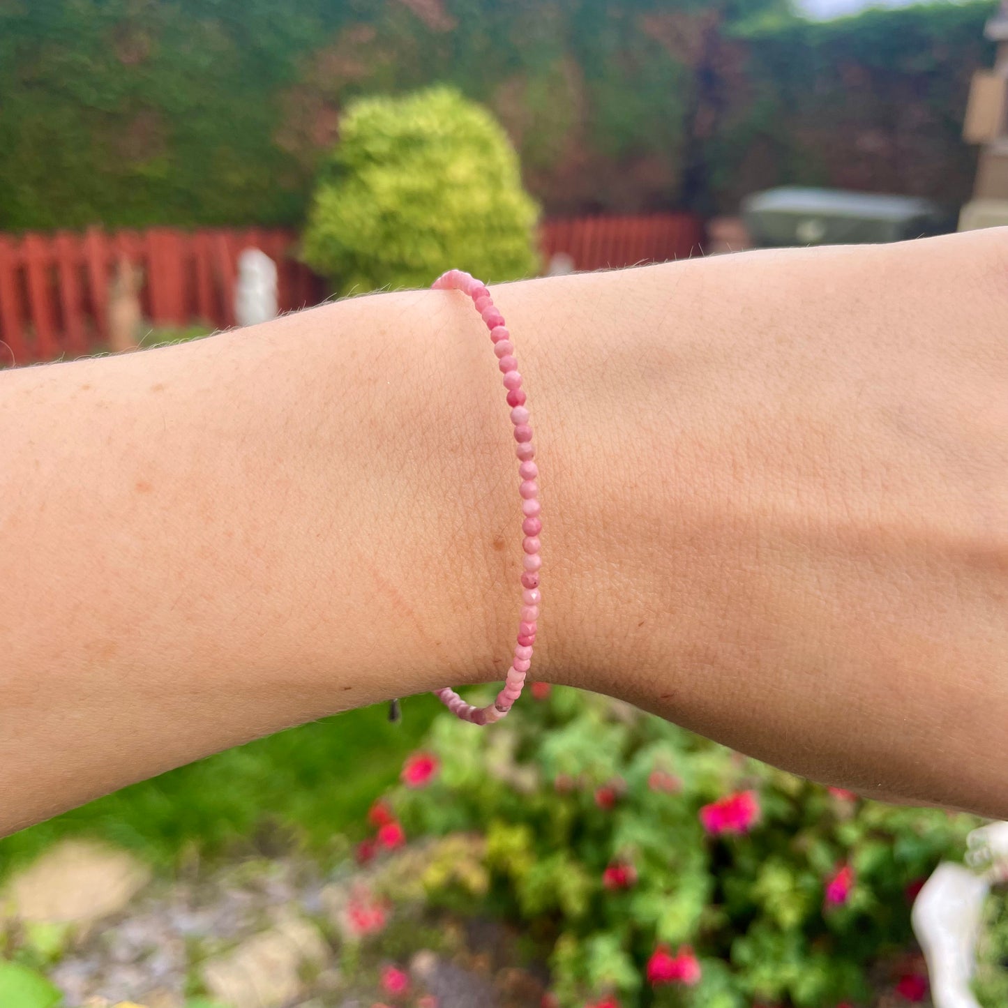 Rhodochrosite Minimalist Bracelet ๐บ