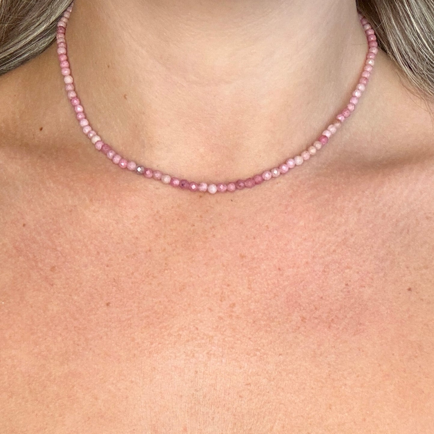 Rhodochrosite Choker Necklace