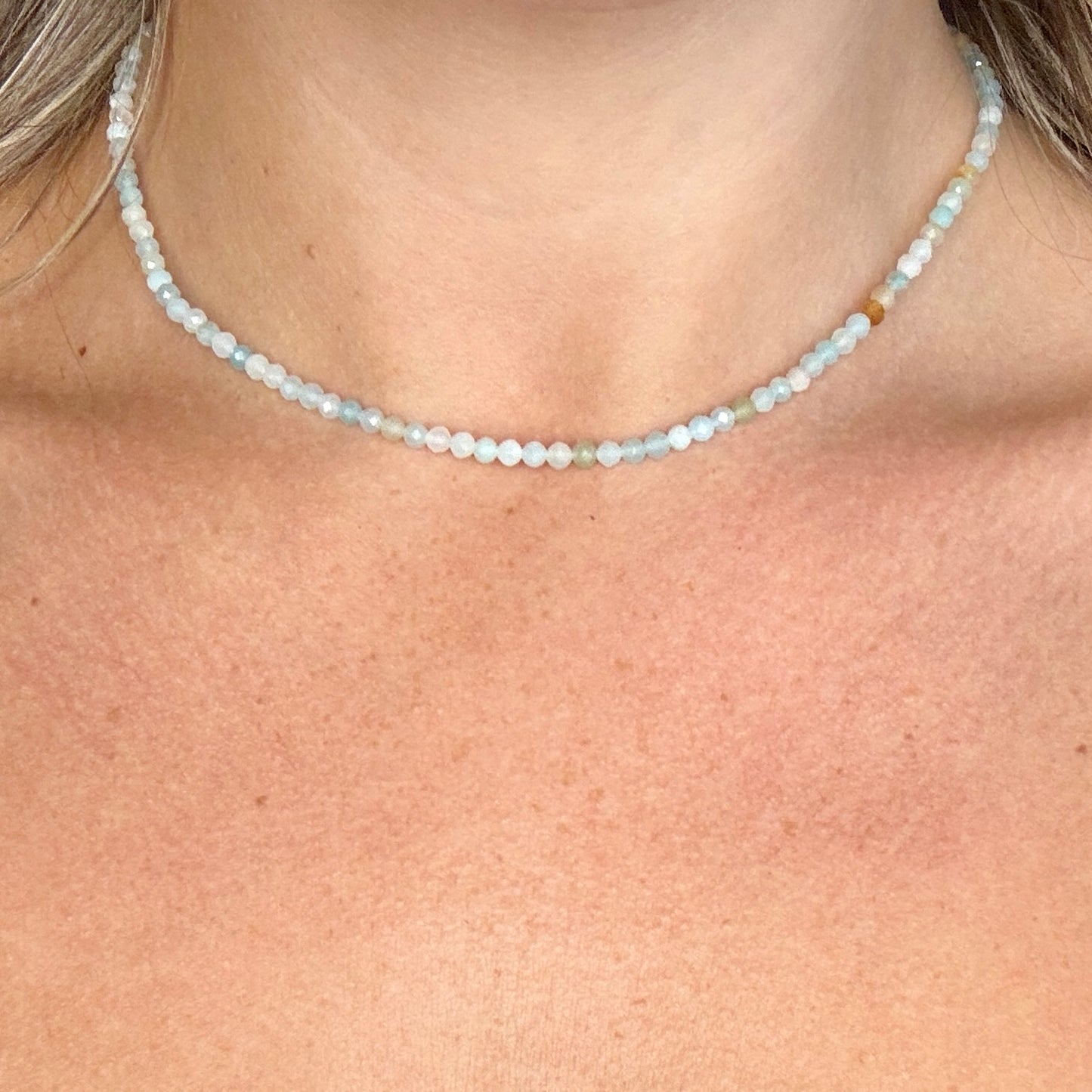 Flower Amazonite Choker Necklace