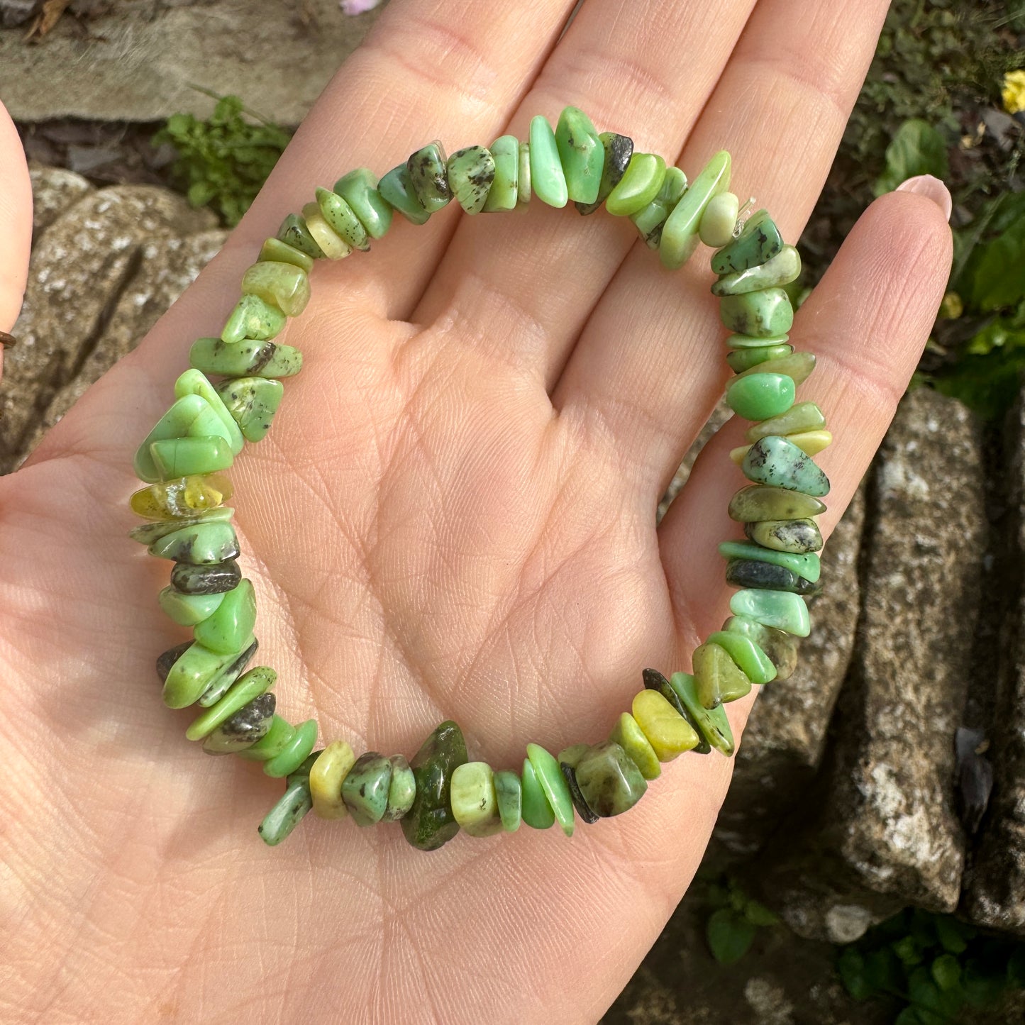 Chrysoprase Chip Bracelet