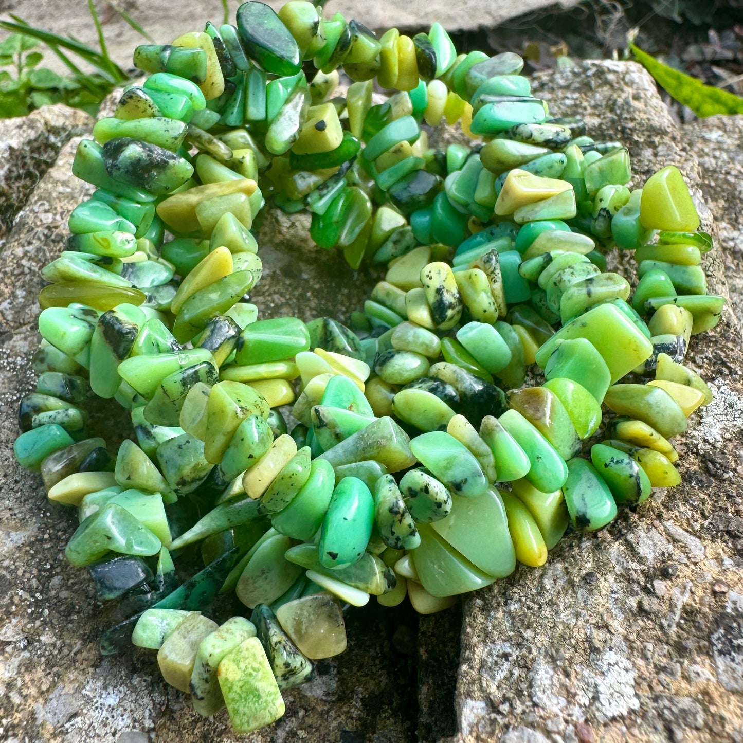 Chrysoprase Chip Bracelet