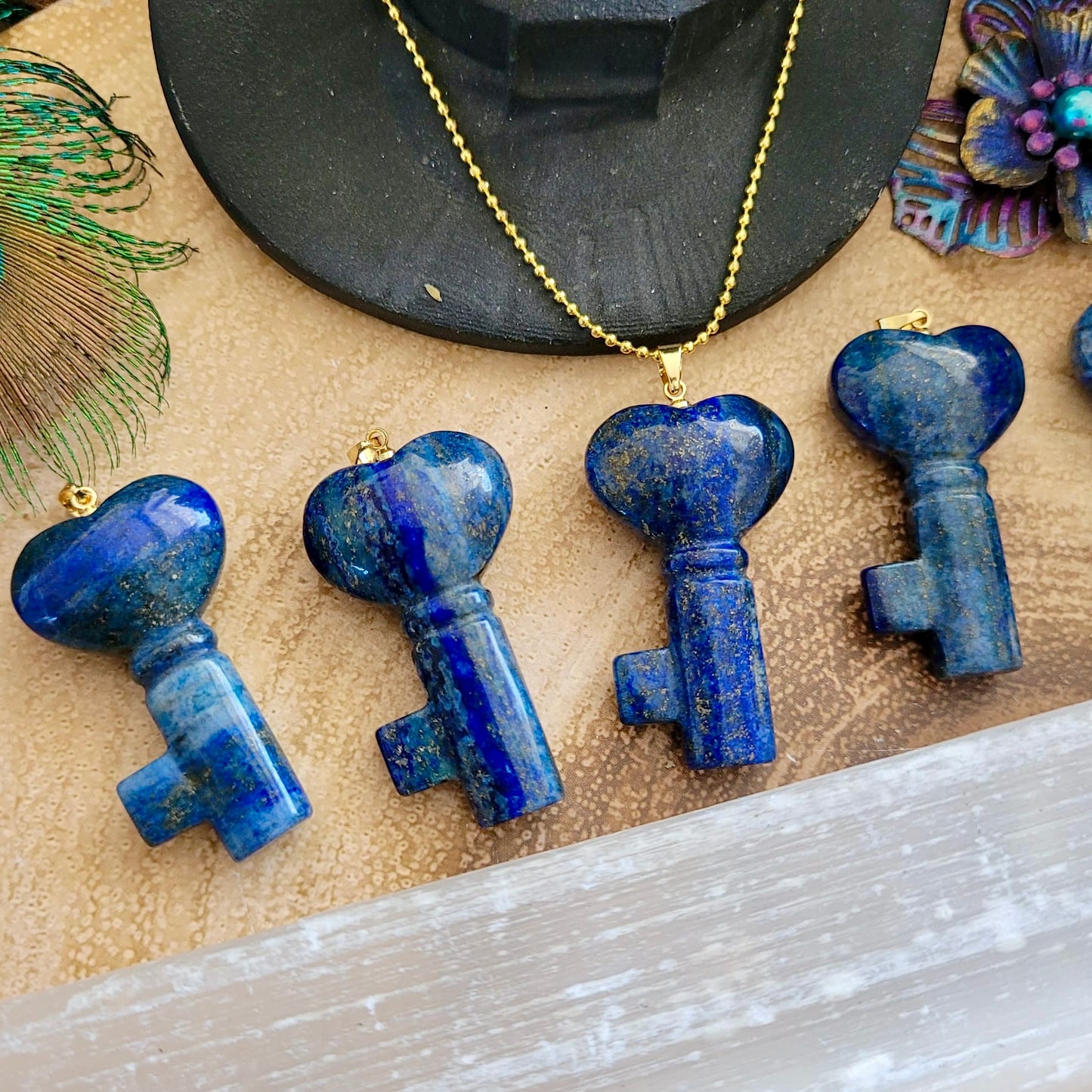 Lapis Lazuli Guidance Key Pendant 🔐