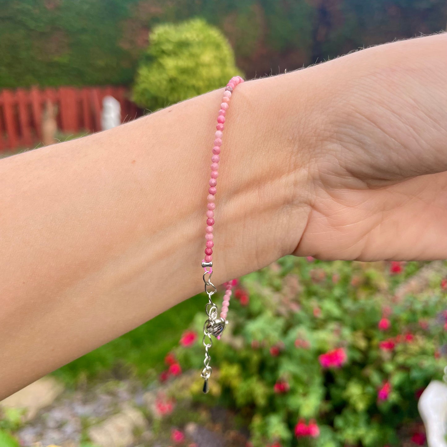 Rhodochrosite Minimalist Bracelet ๐บ