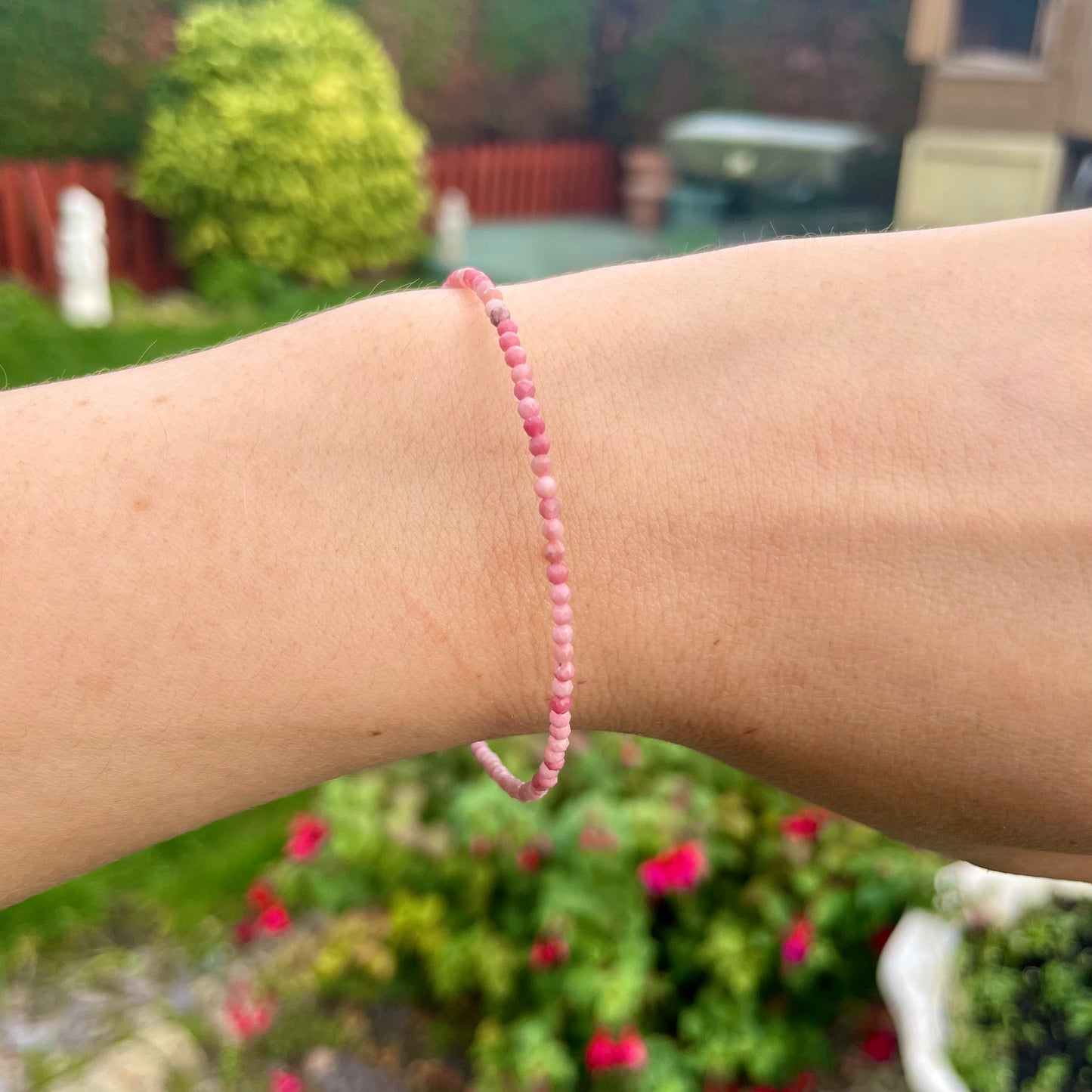 Rhodochrosite Minimalist Bracelet ๐บ