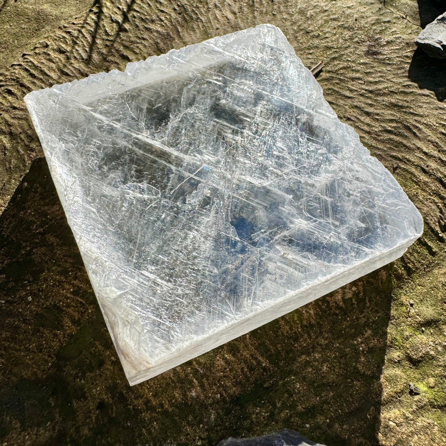 Clear Selenite Crystal Cleansing & Charging Slabs 11cm