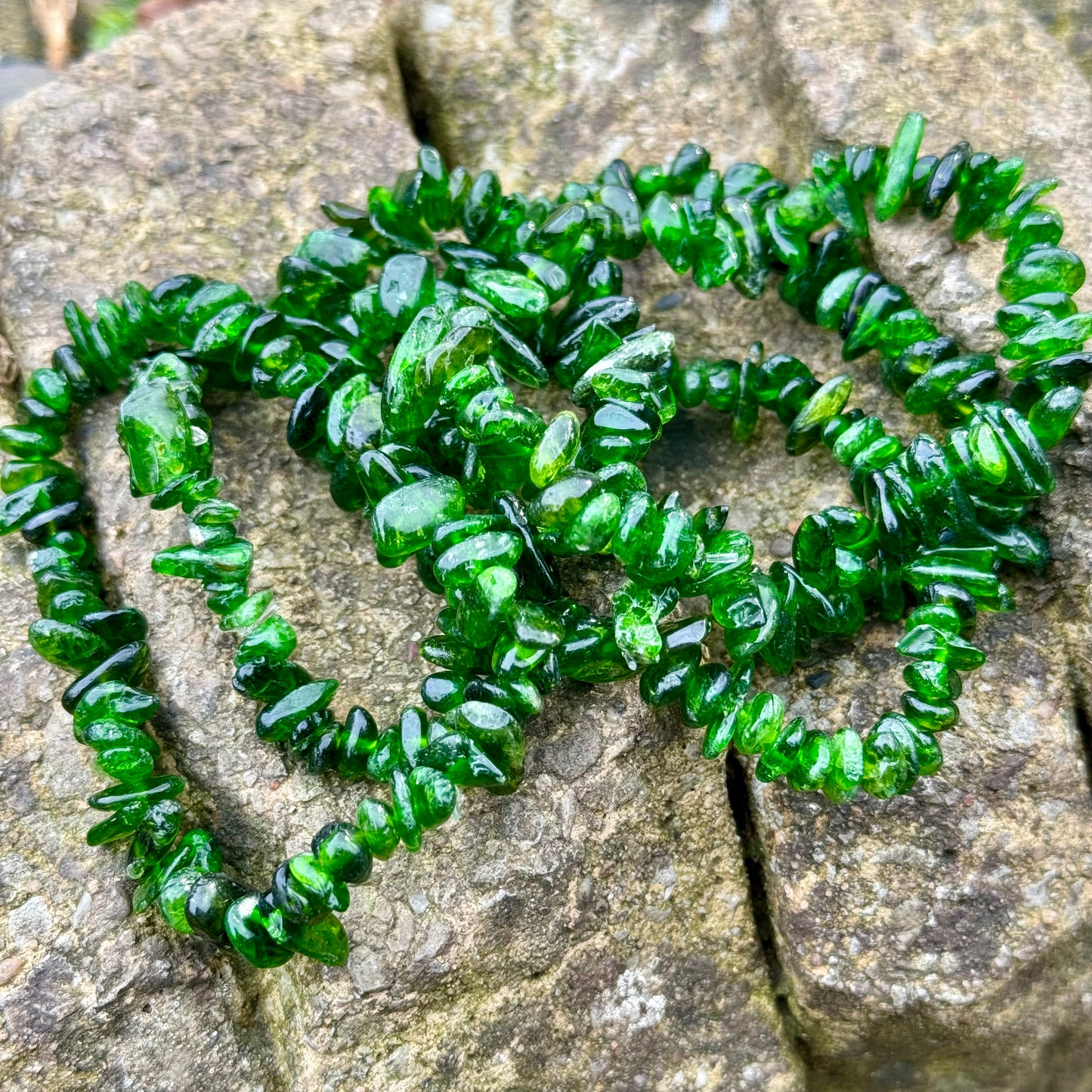 Diopside Chip Bracelets