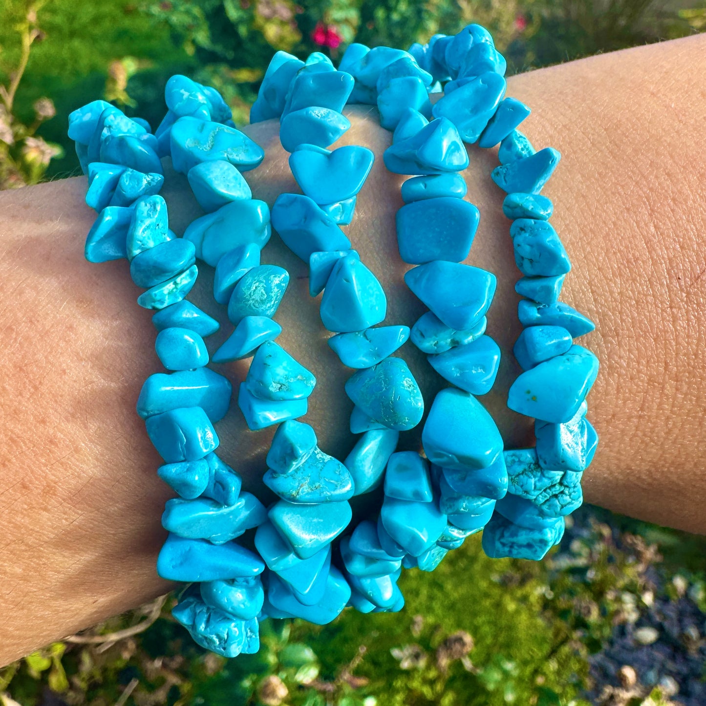 Turquoise Howlite Chip Bracelet