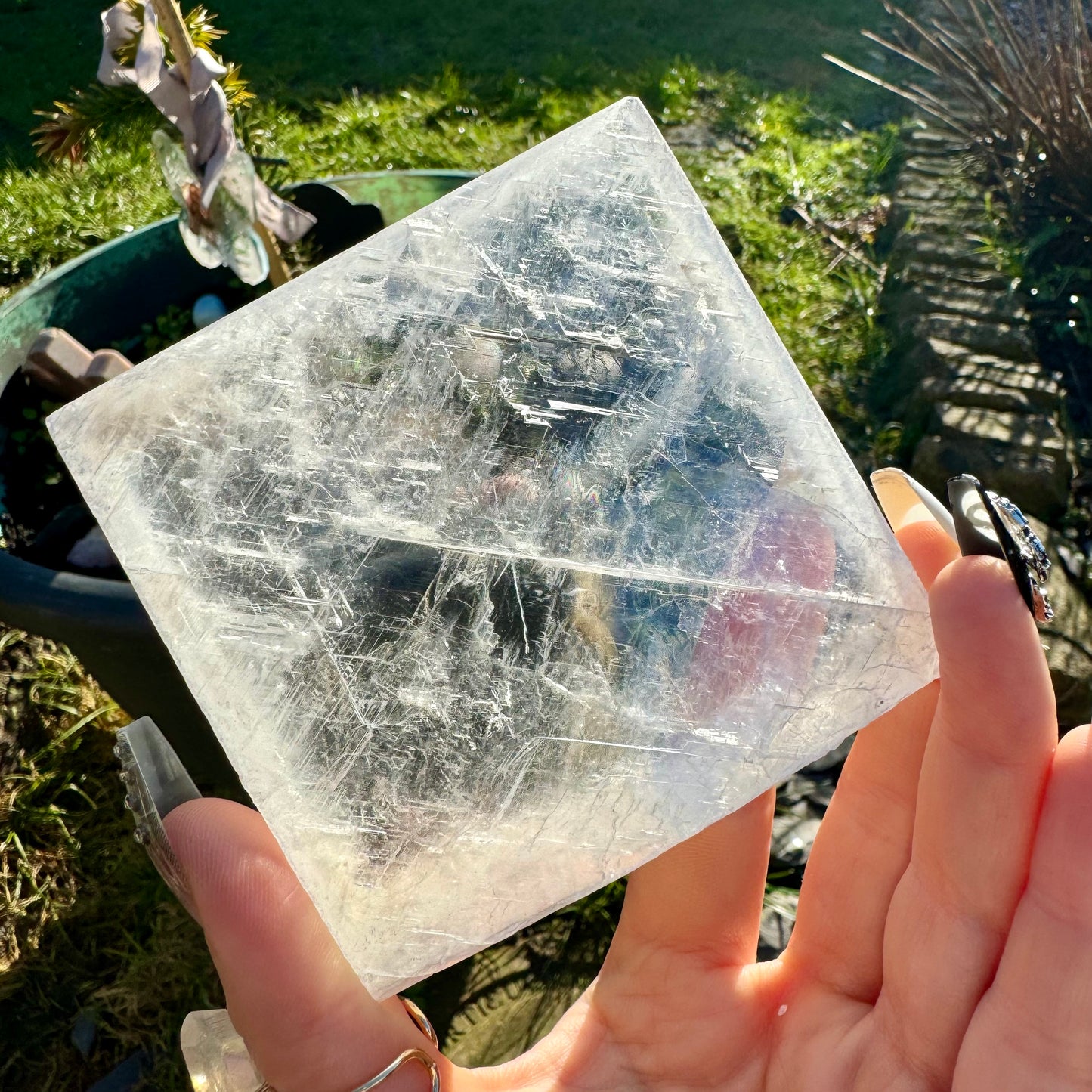 Clear Selenite Crystal Cleansing & Charging Slabs 11cm